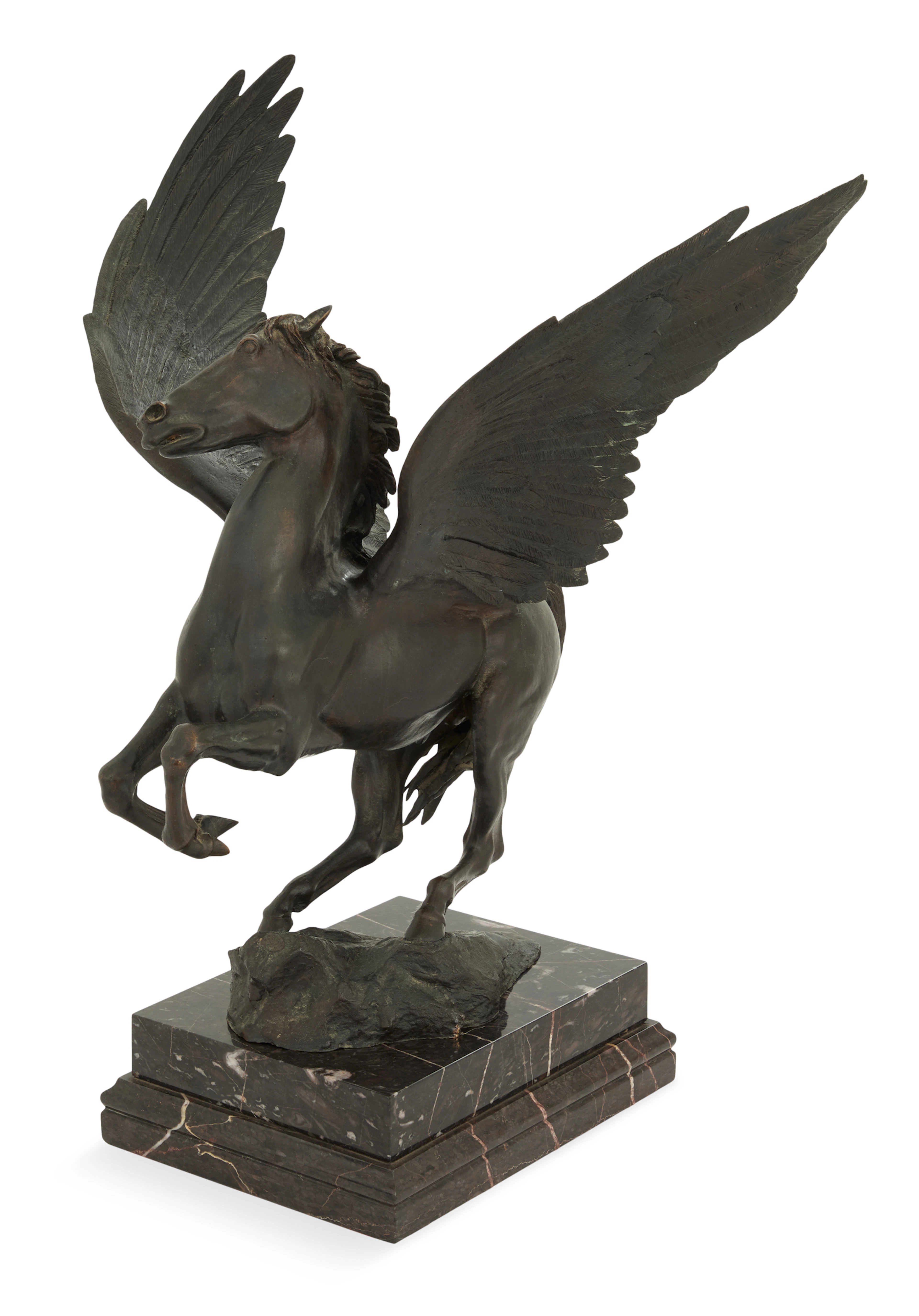 Boehm Bronze Pegasus on a Marble Base