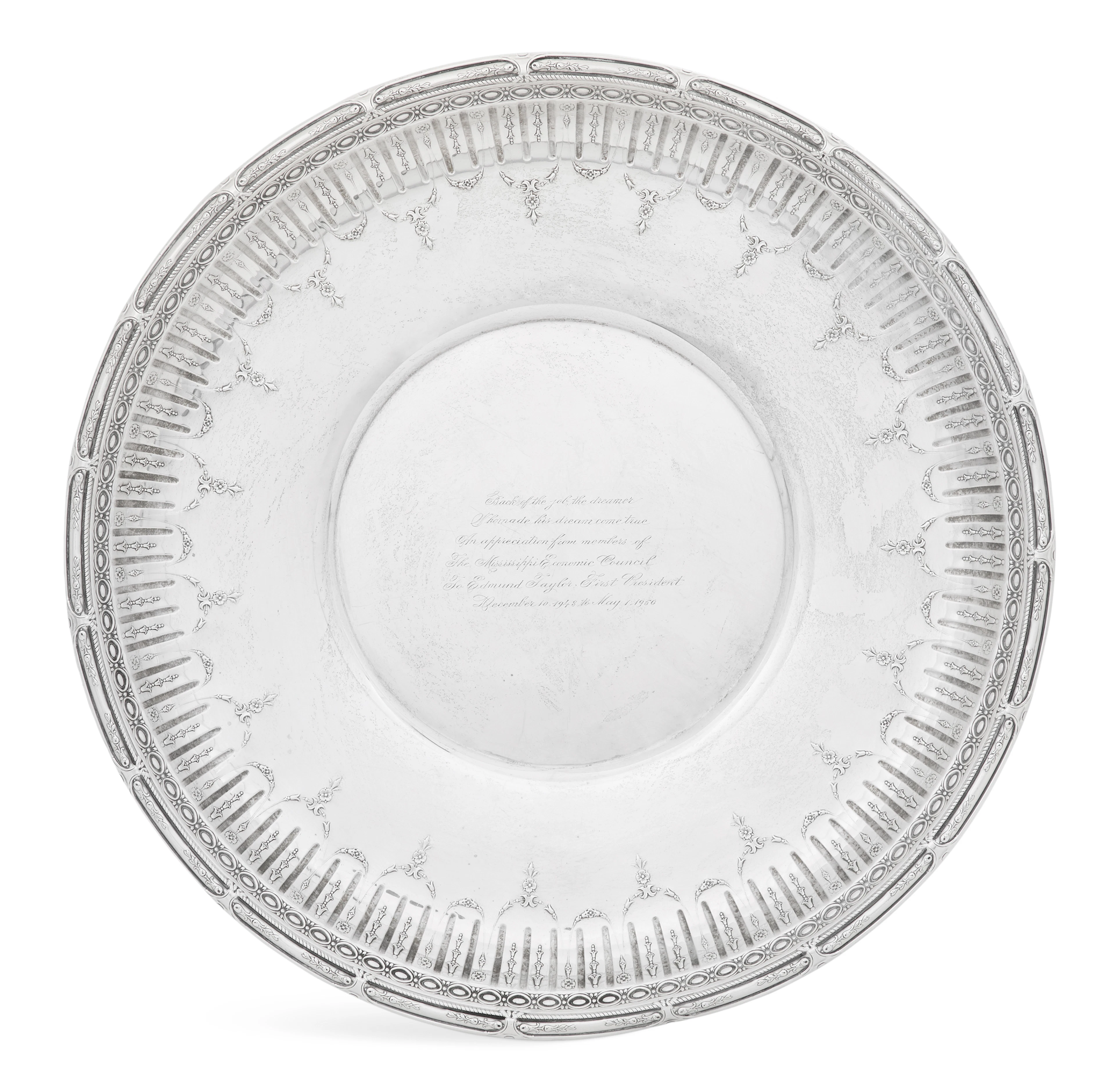 Large Gorham "Marie Antoinette" Sterling Silver Presentation Platter