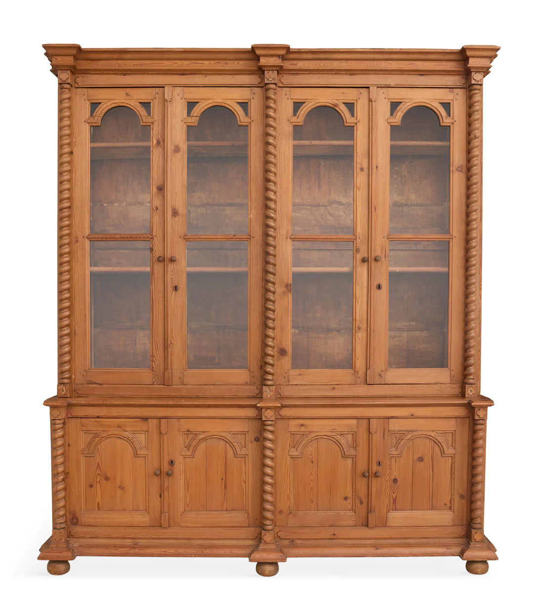 Continental Pine Breakfront Cabinet