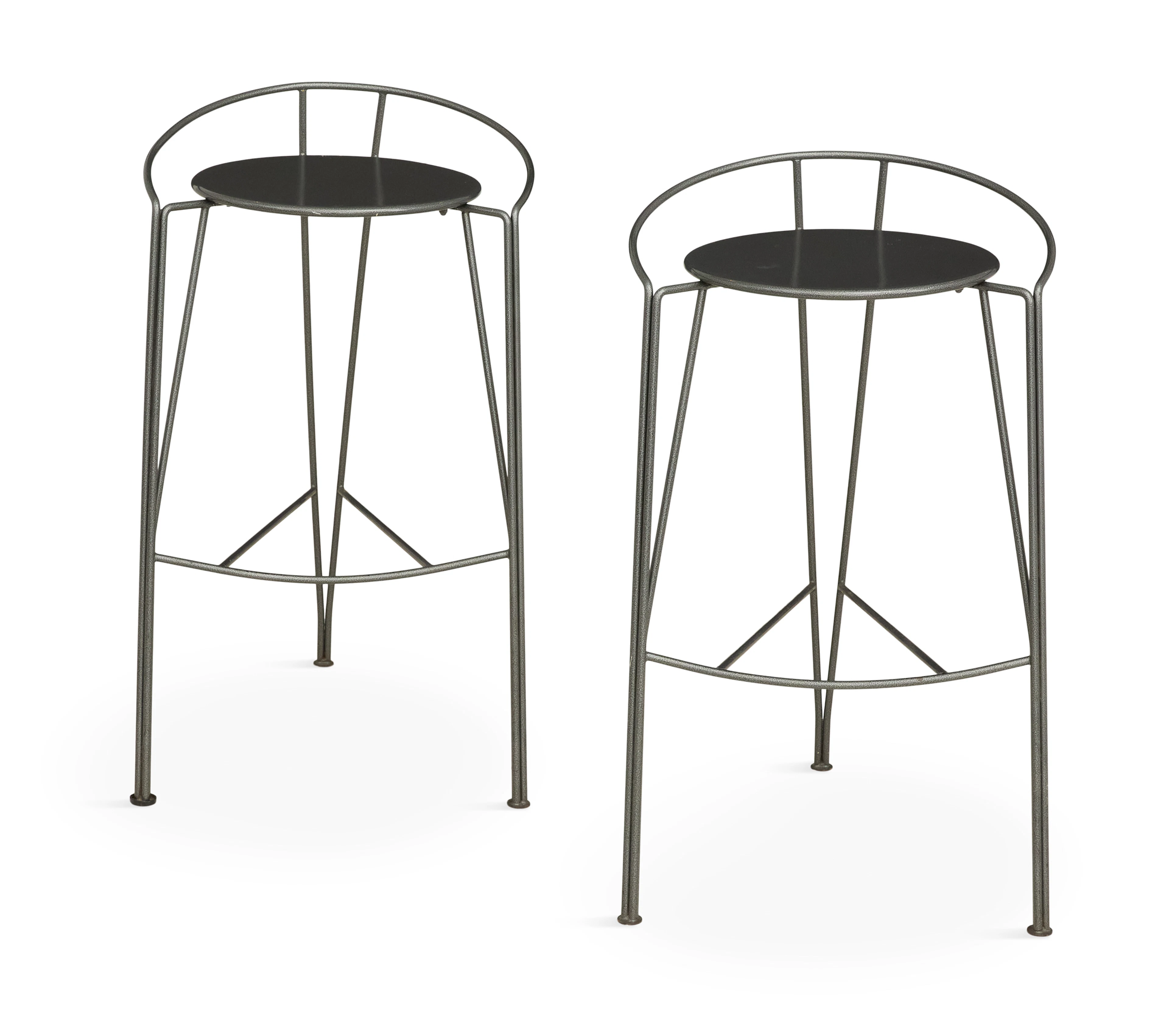 French Pair of Pascal Mourgue for Femorb "Silver Moon" Bar Stools
