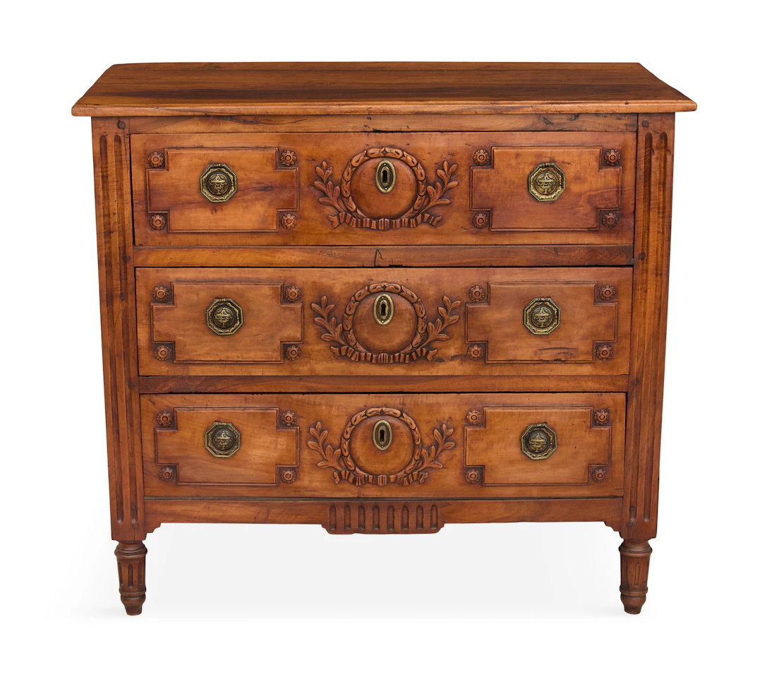 Continental Neoclassical Fruitwood Commode
