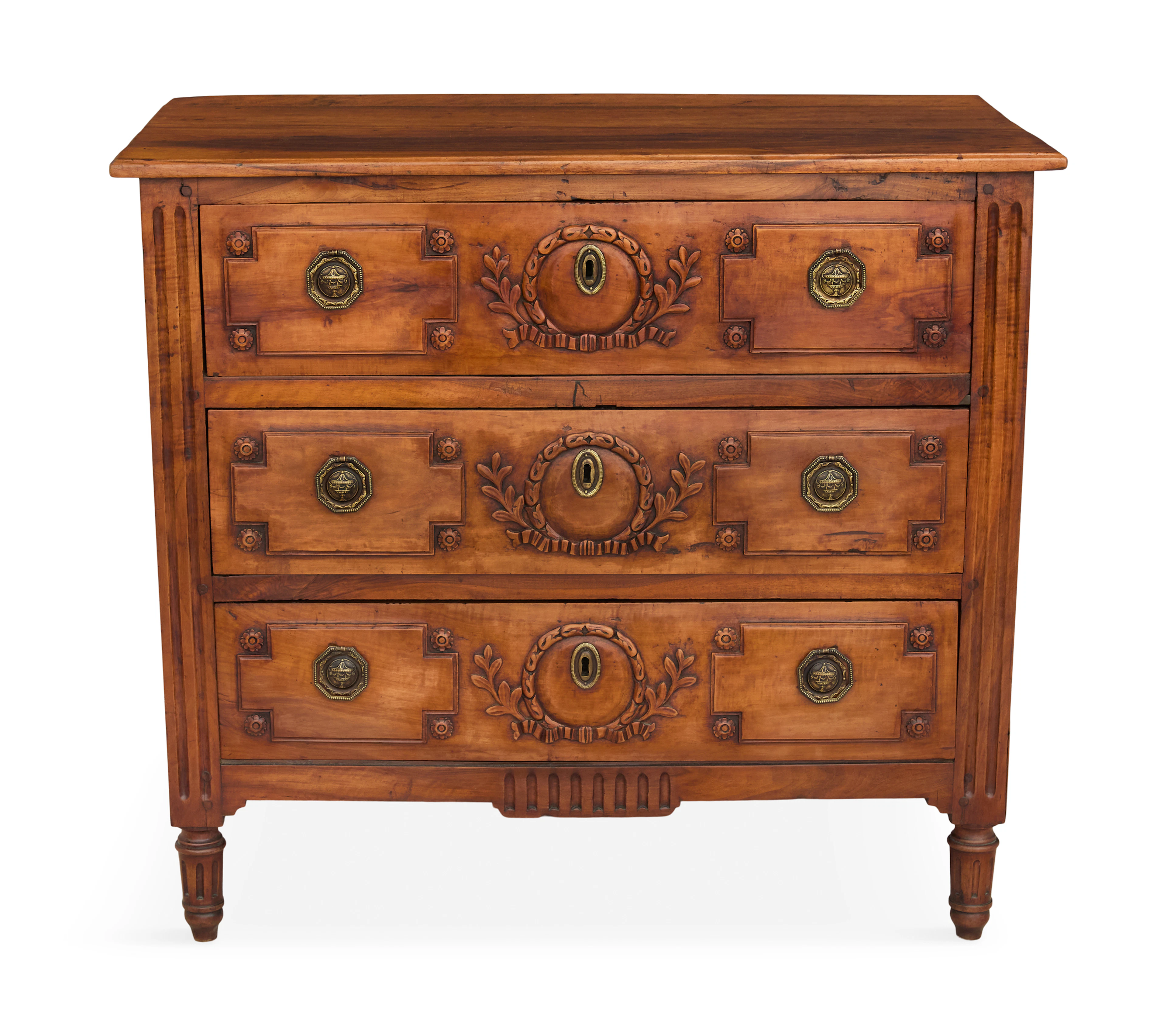 Continental Neoclassical Fruitwood Commode