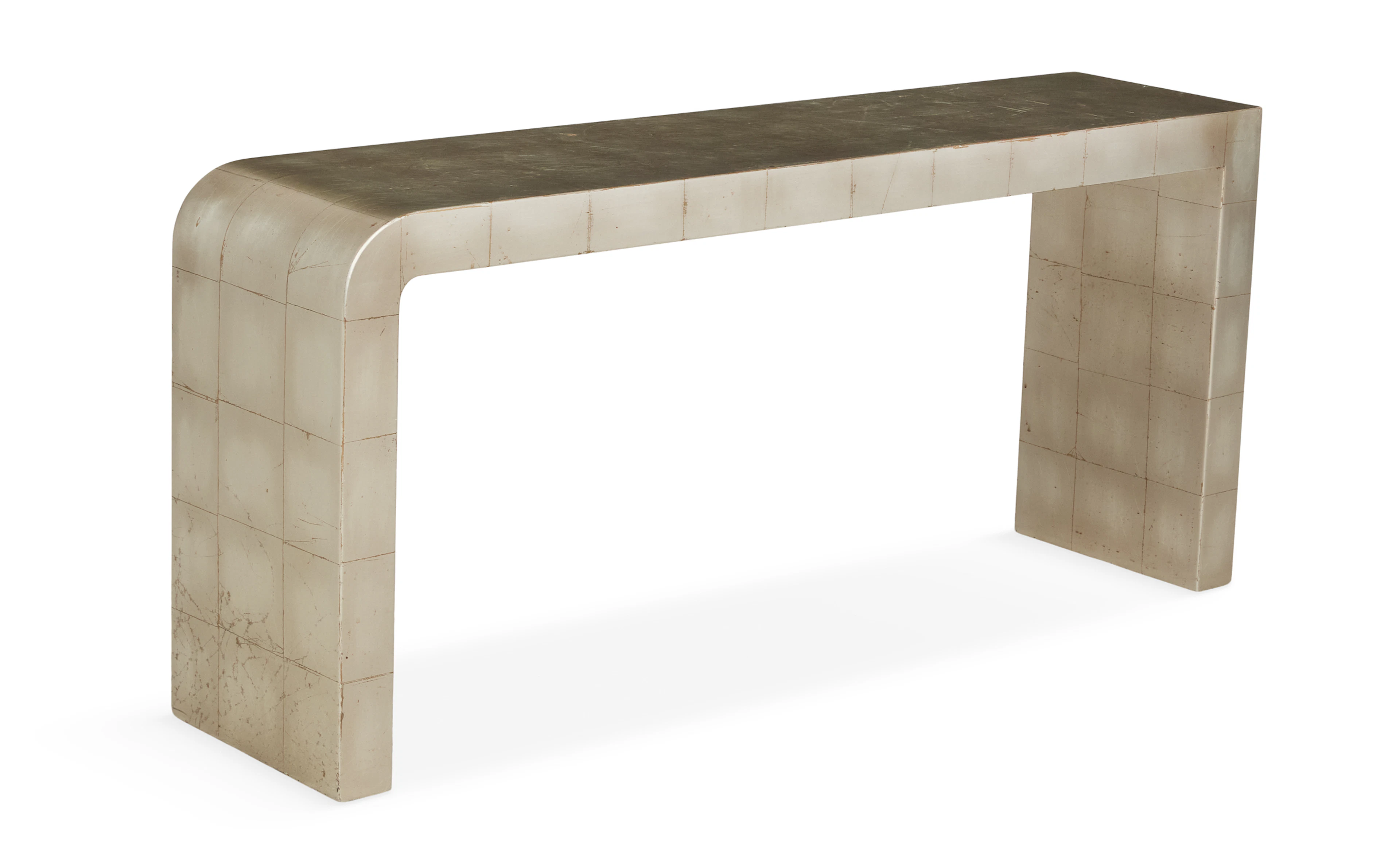 Christopher Maier Silver-Leafed Console Table