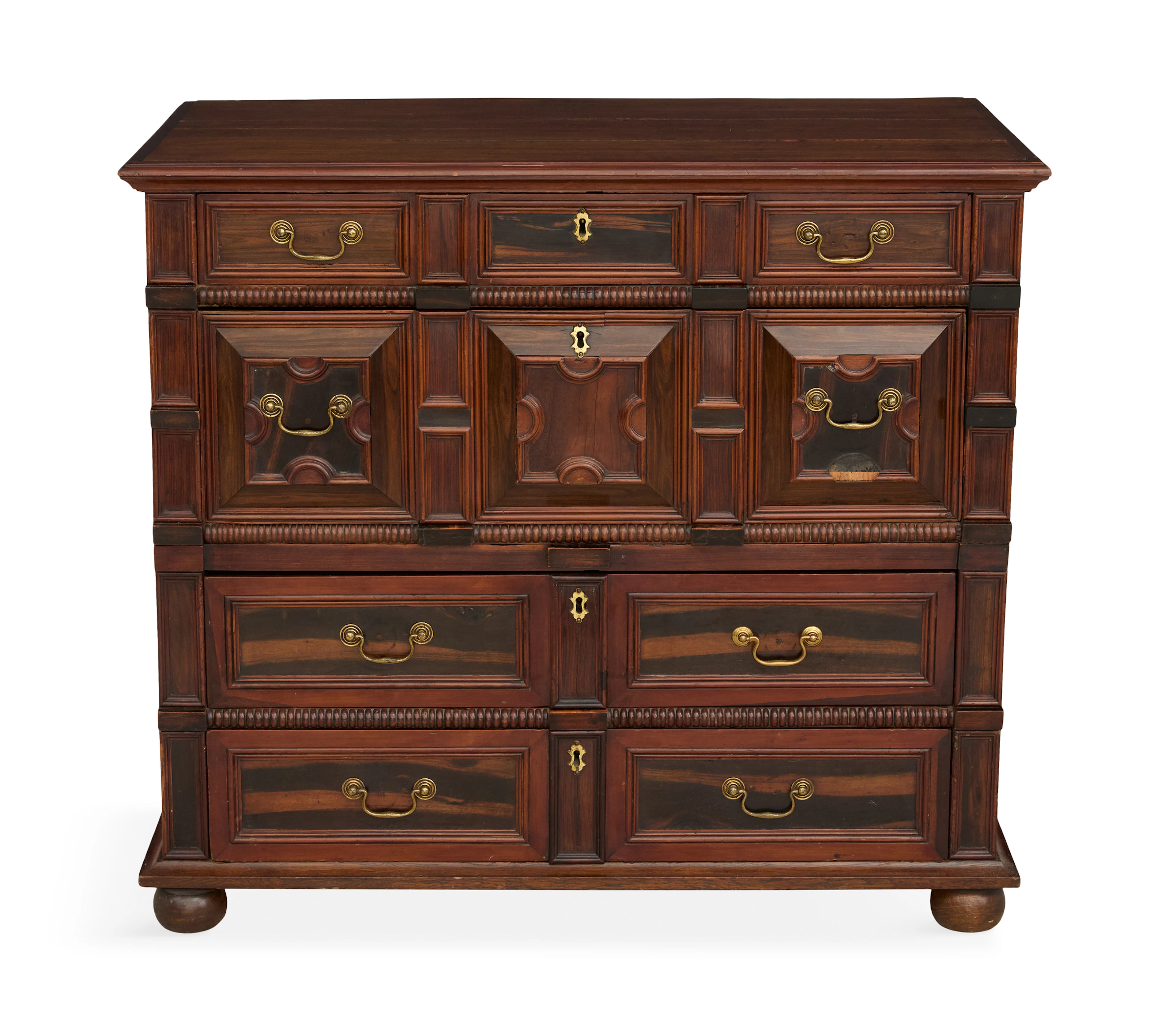 English Oak and Macassar Ebony Chest
