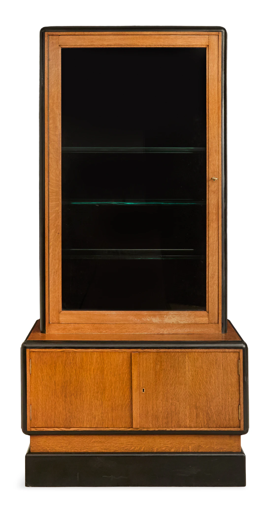 French Art Moderne Oak Vitrine