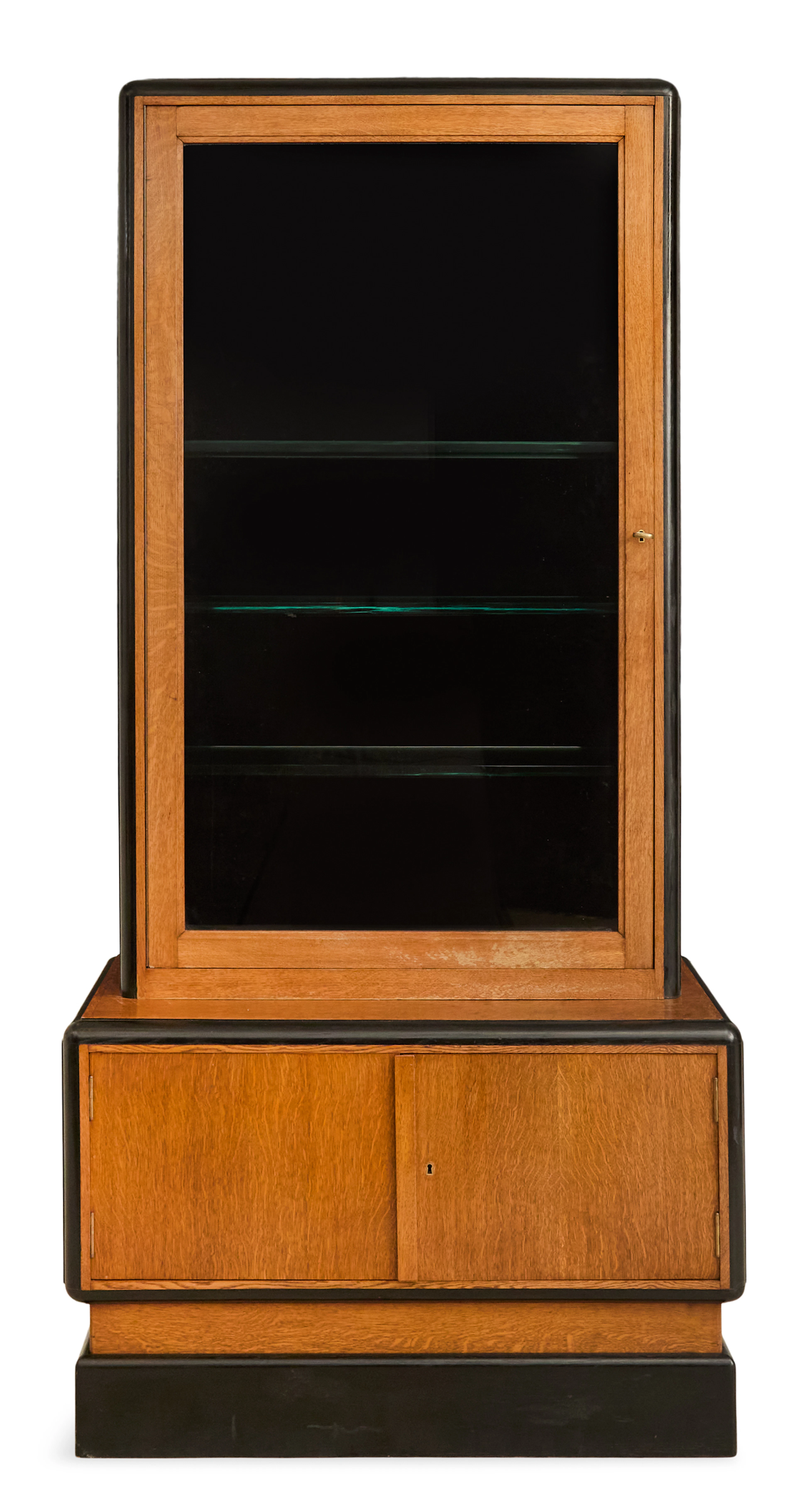 French Art Moderne Oak Vitrine