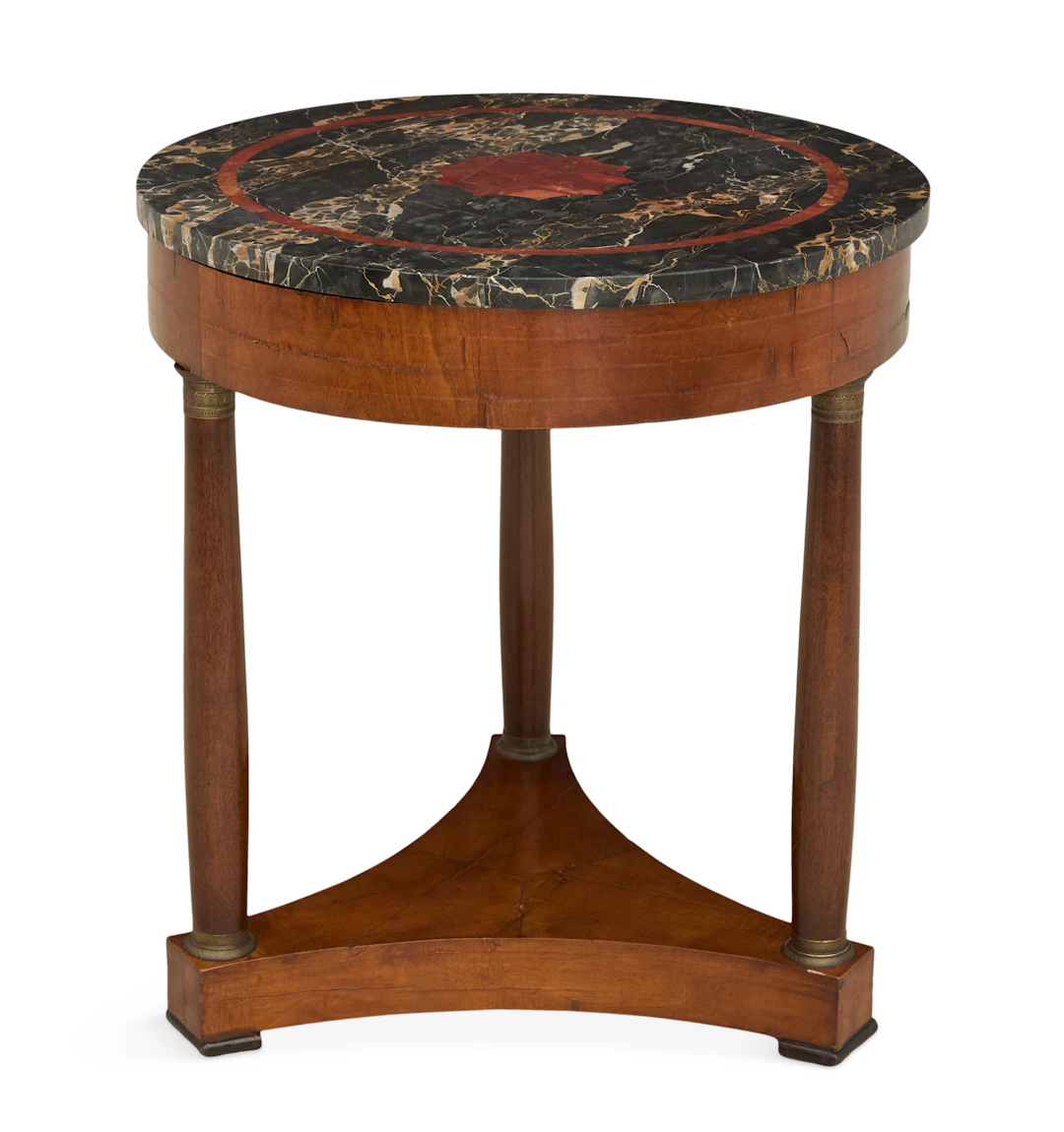 Empire Mahogany and Marble-Top Gueridon