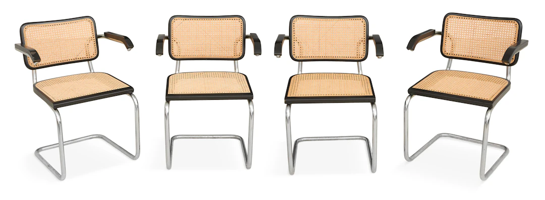 Suite of Four "Cesca" Armchairs, after Marcel Brewer