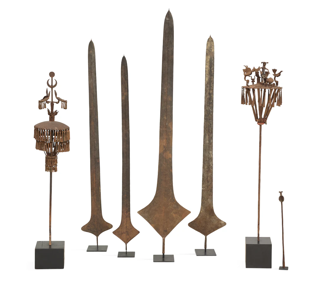 Seven-Piece Collection of African Iron Work