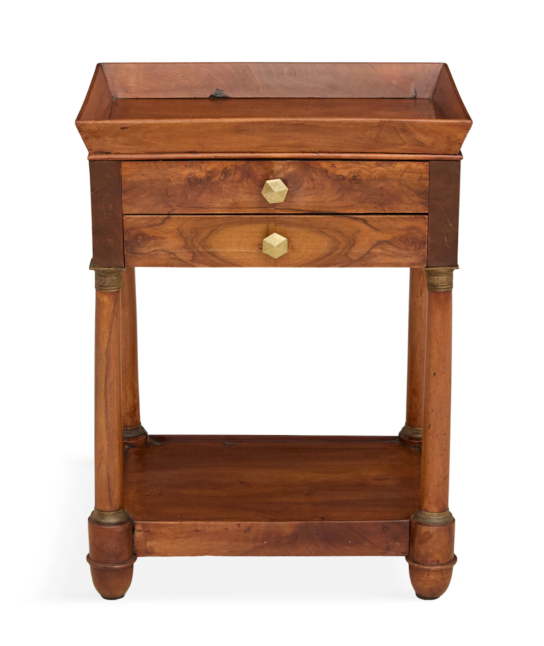 Empire Walnut Tray-Top Side Table