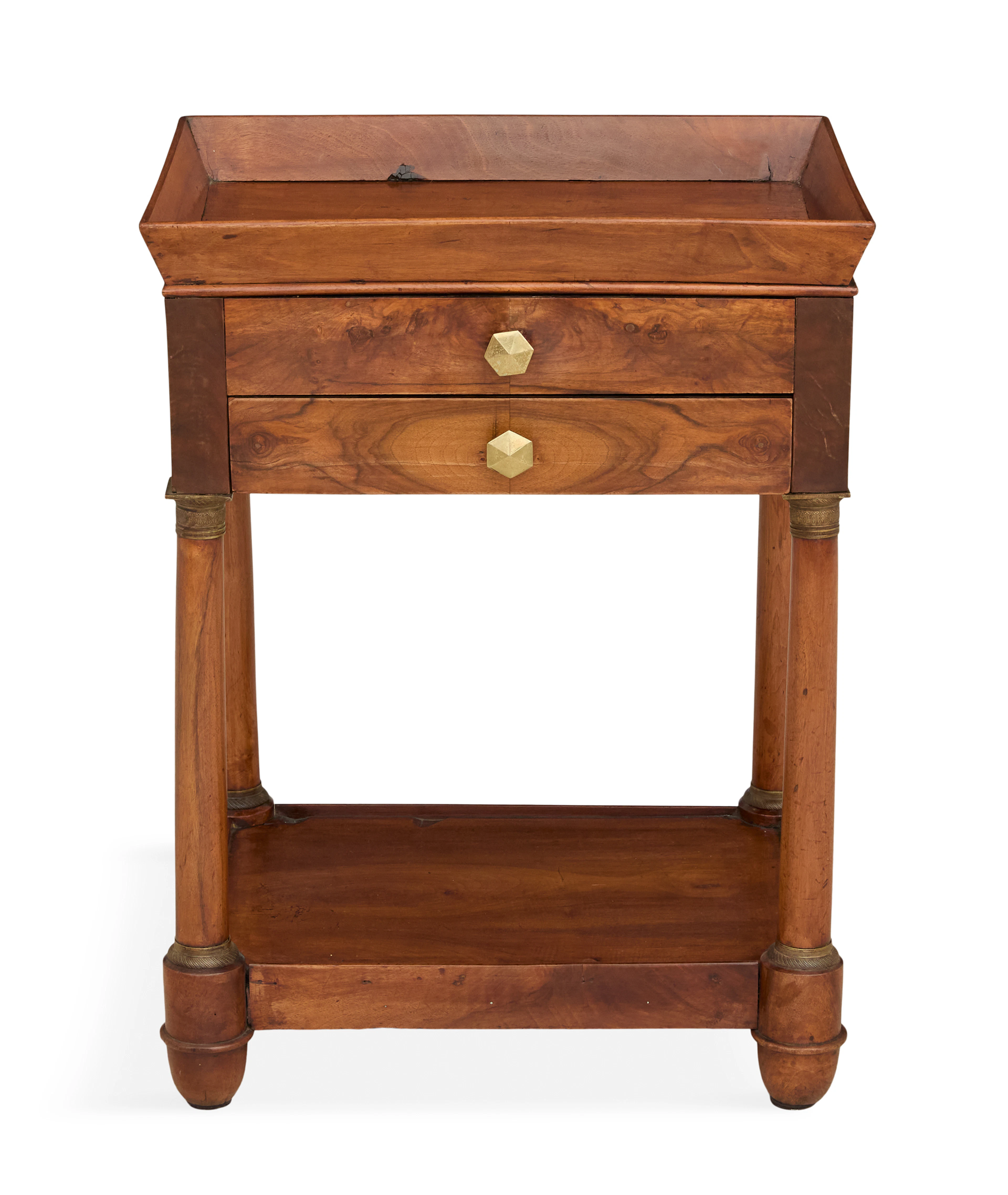 Empire Walnut Tray-Top Side Table