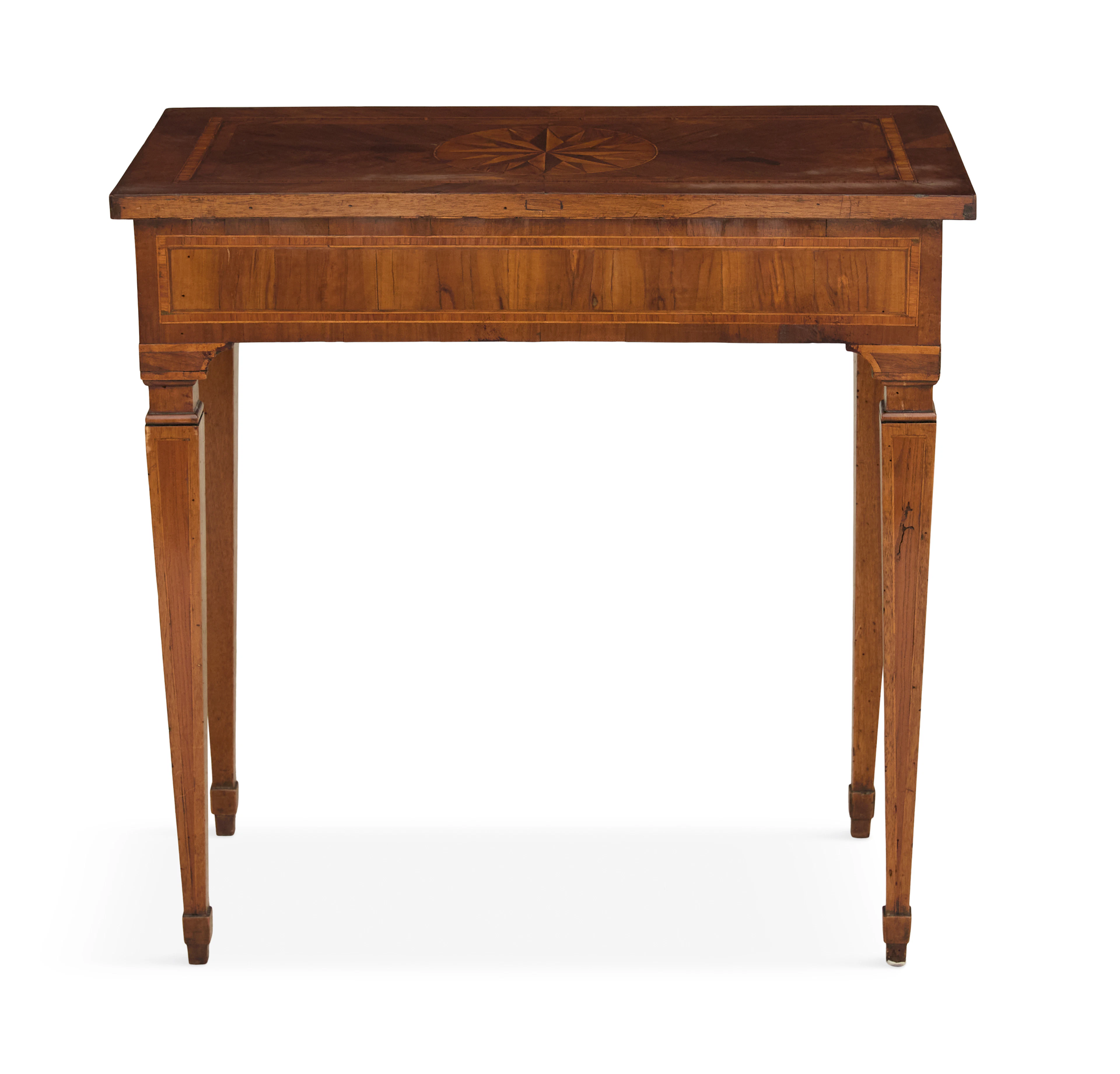 Italian Neoclassical Inlaid Olivewood Console Table