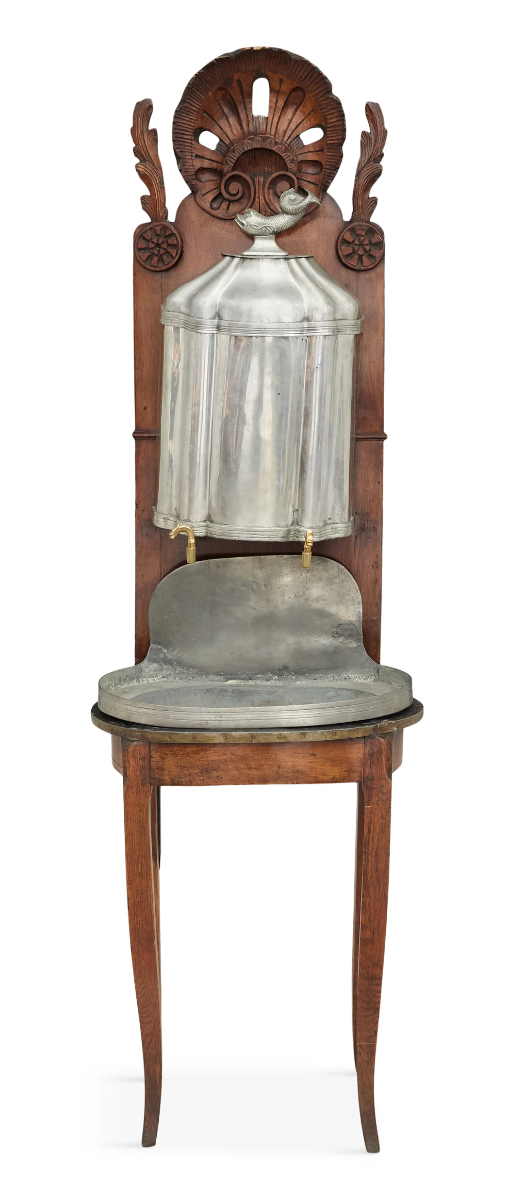 French Pewter Lavabo and Stand