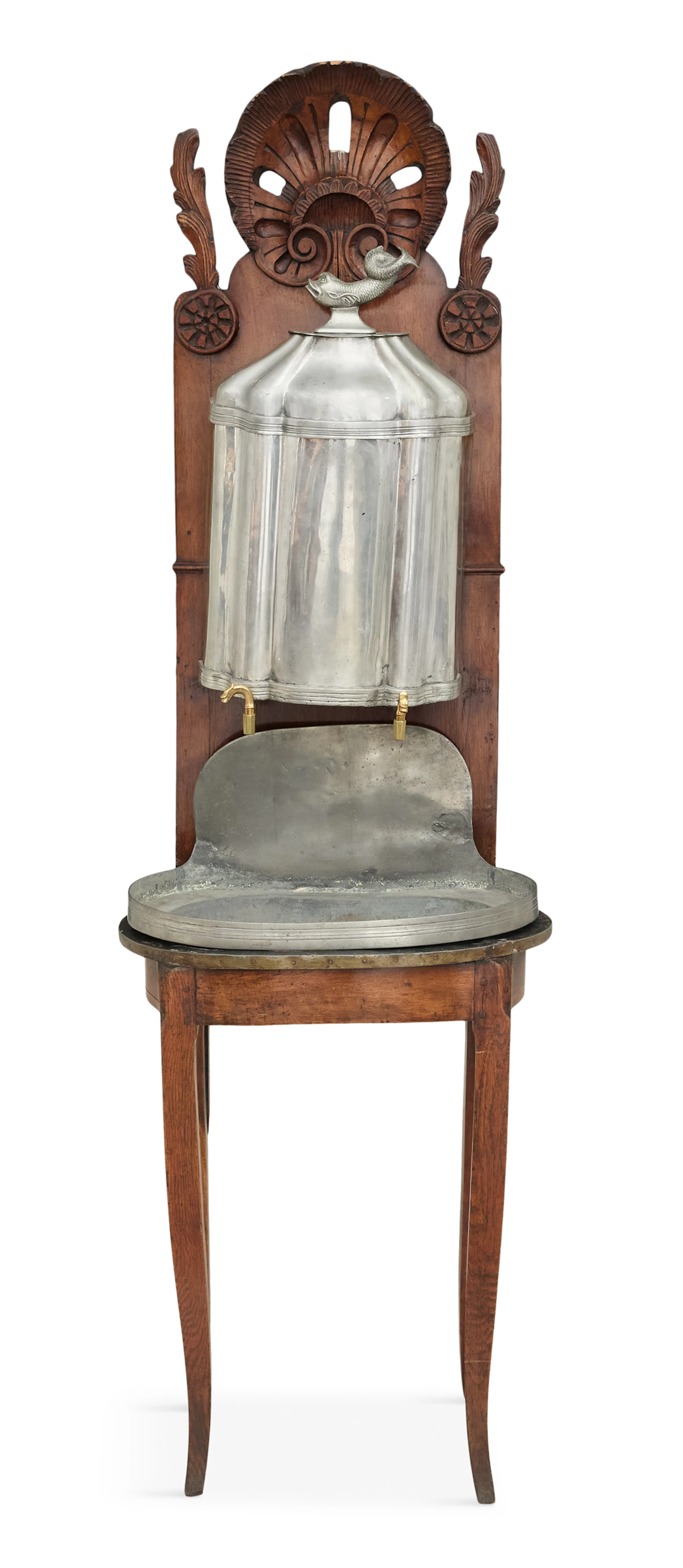 French Pewter Lavabo and Stand