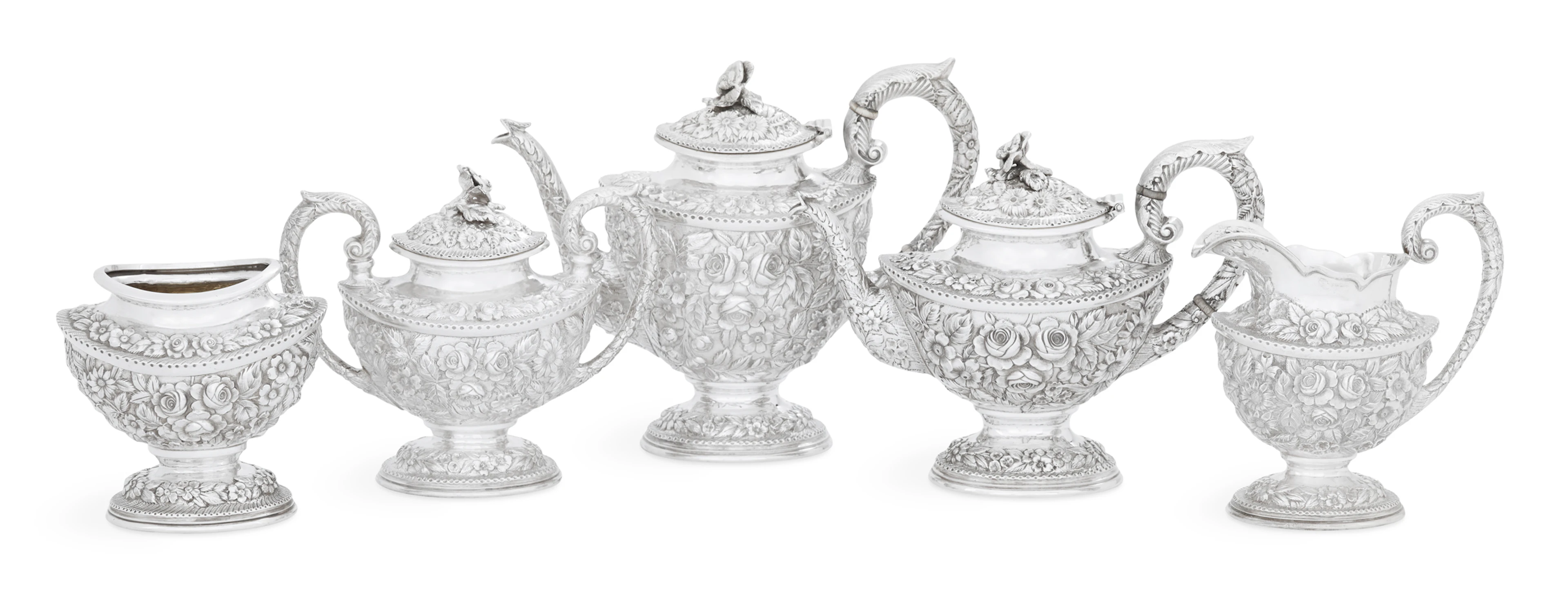 Good Baltimore Sterling Silver Tea Set