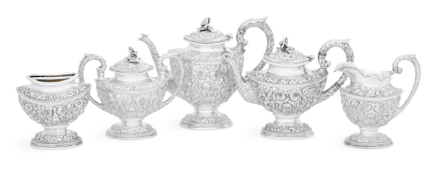 Good Baltimore Sterling Silver Tea Set