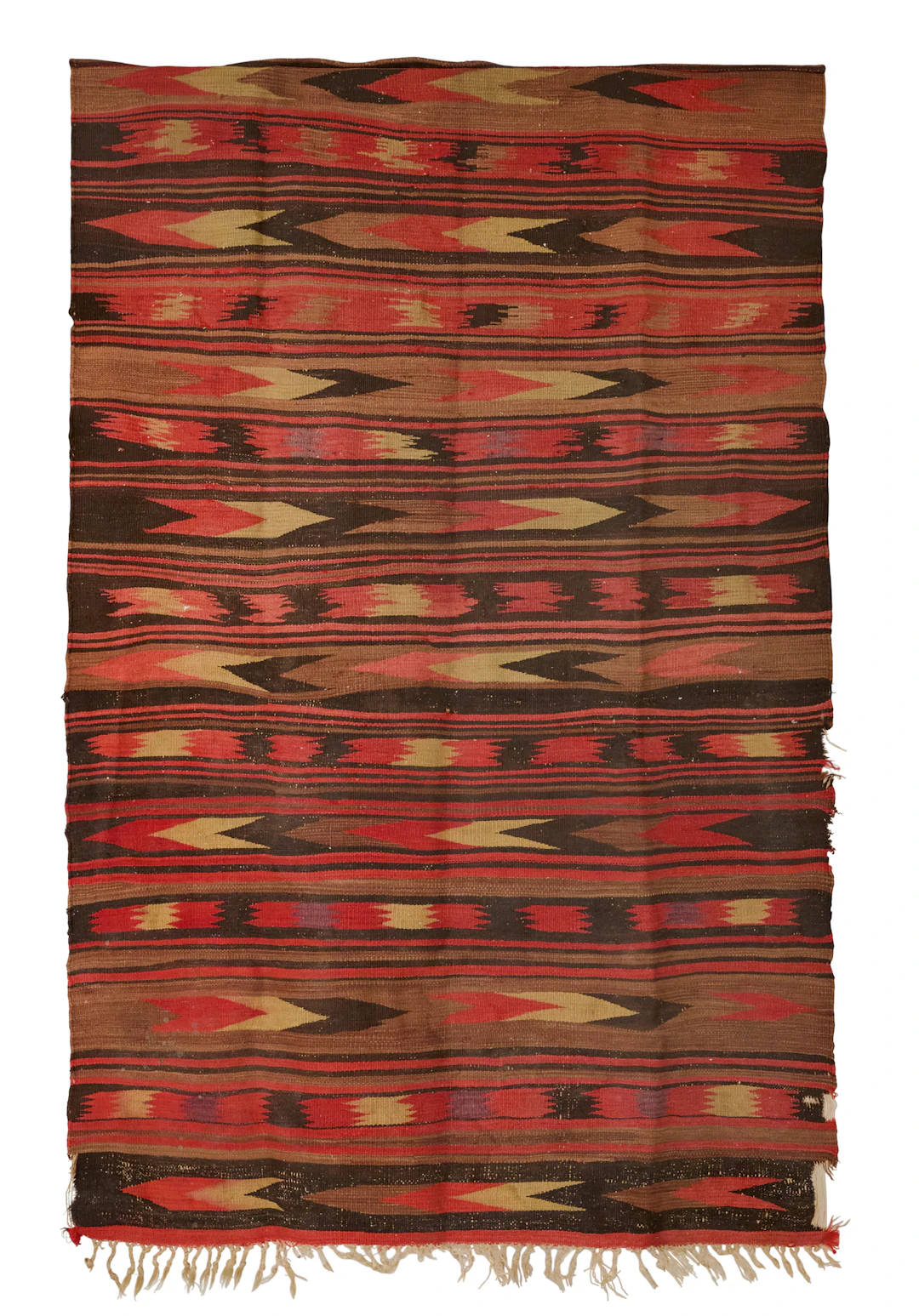 Burnt Umber, Brown and Tan Tribal Rug