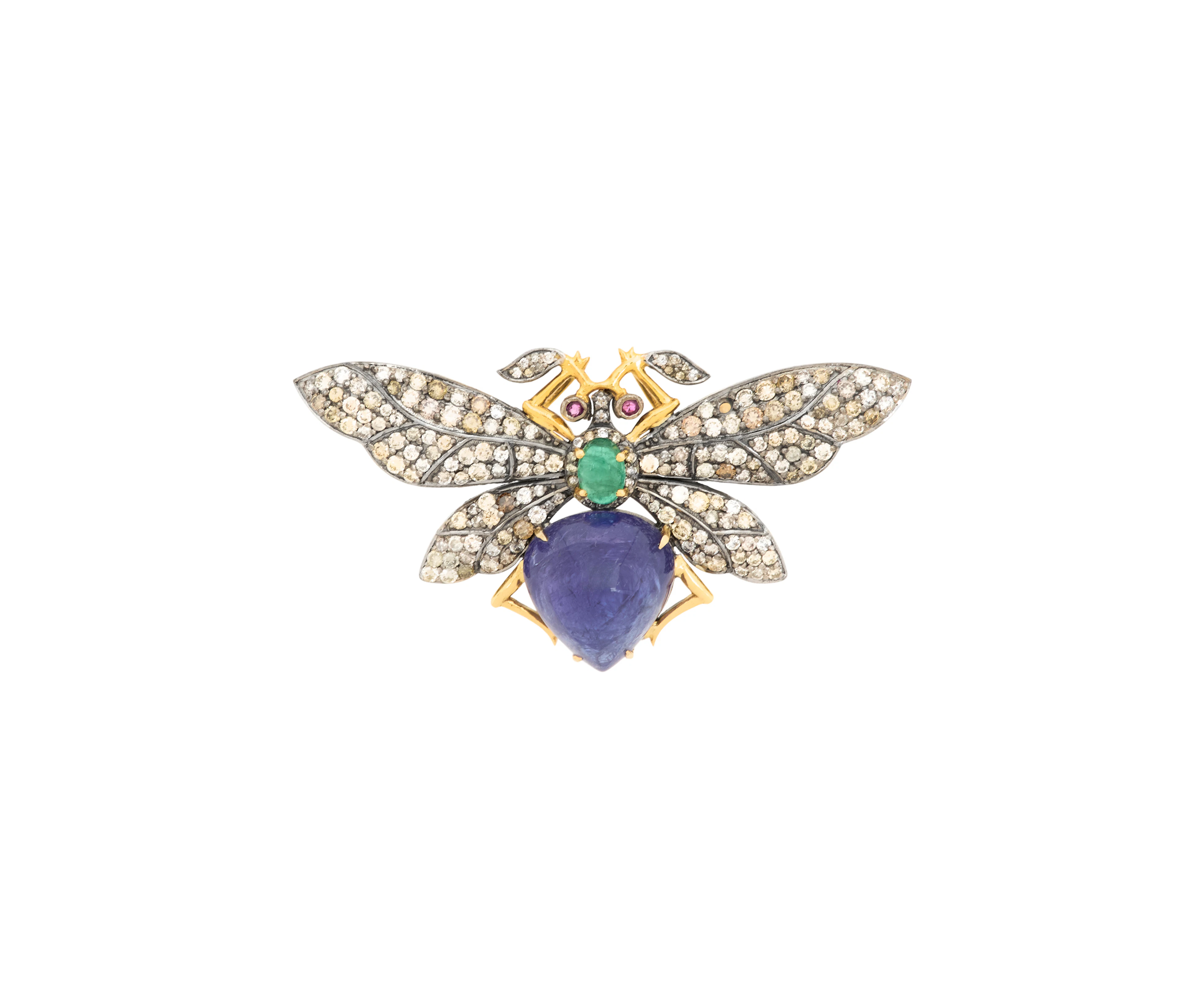 Gem-Set Bug Brooch/Pendant
