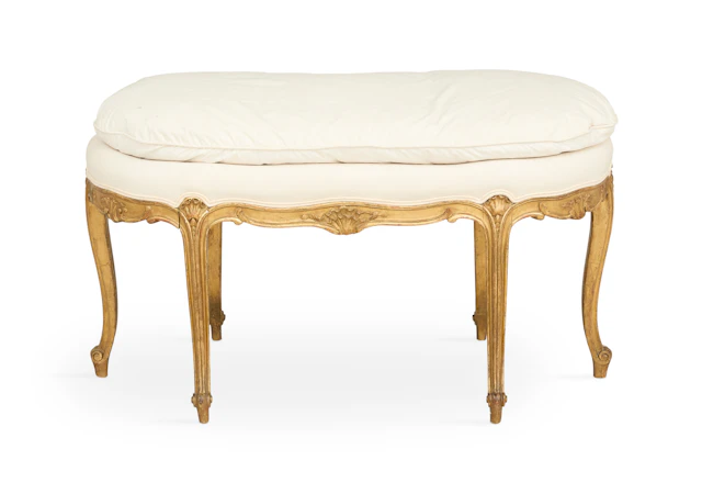 Louis XV-Style Giltwood Stool