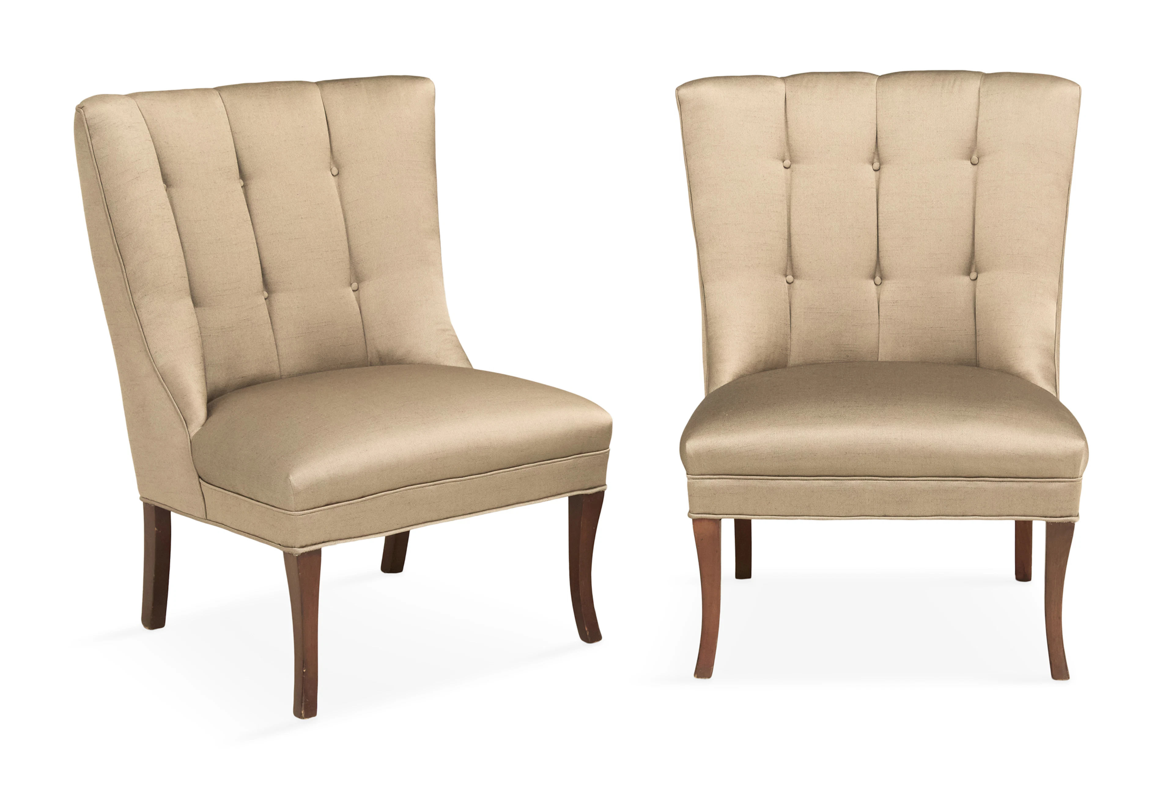 Pair of Custom Barrel-Back Chairs