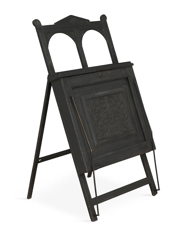 American Aesthetic Ebonized Wooden Easel/Portfolio Stand