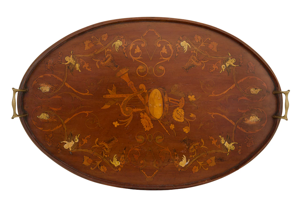 Dutch Parquetry-Inlaid Tea Tray