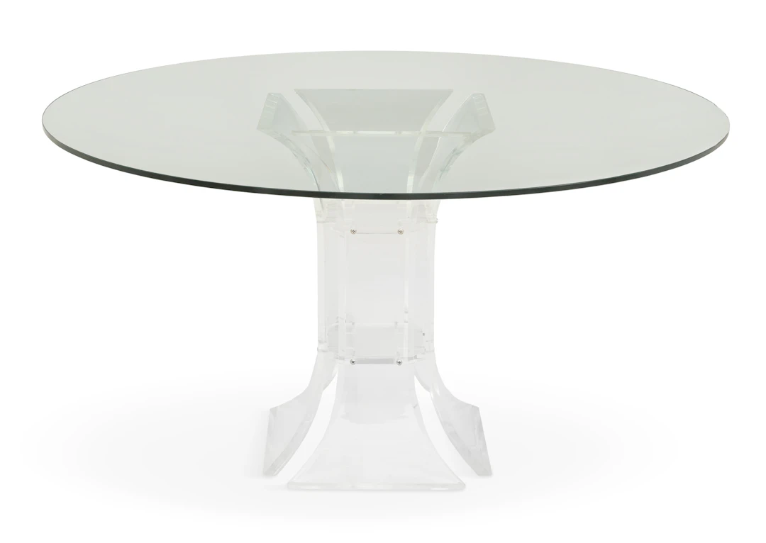 Contemporary Acrylic and Glass Dining Table