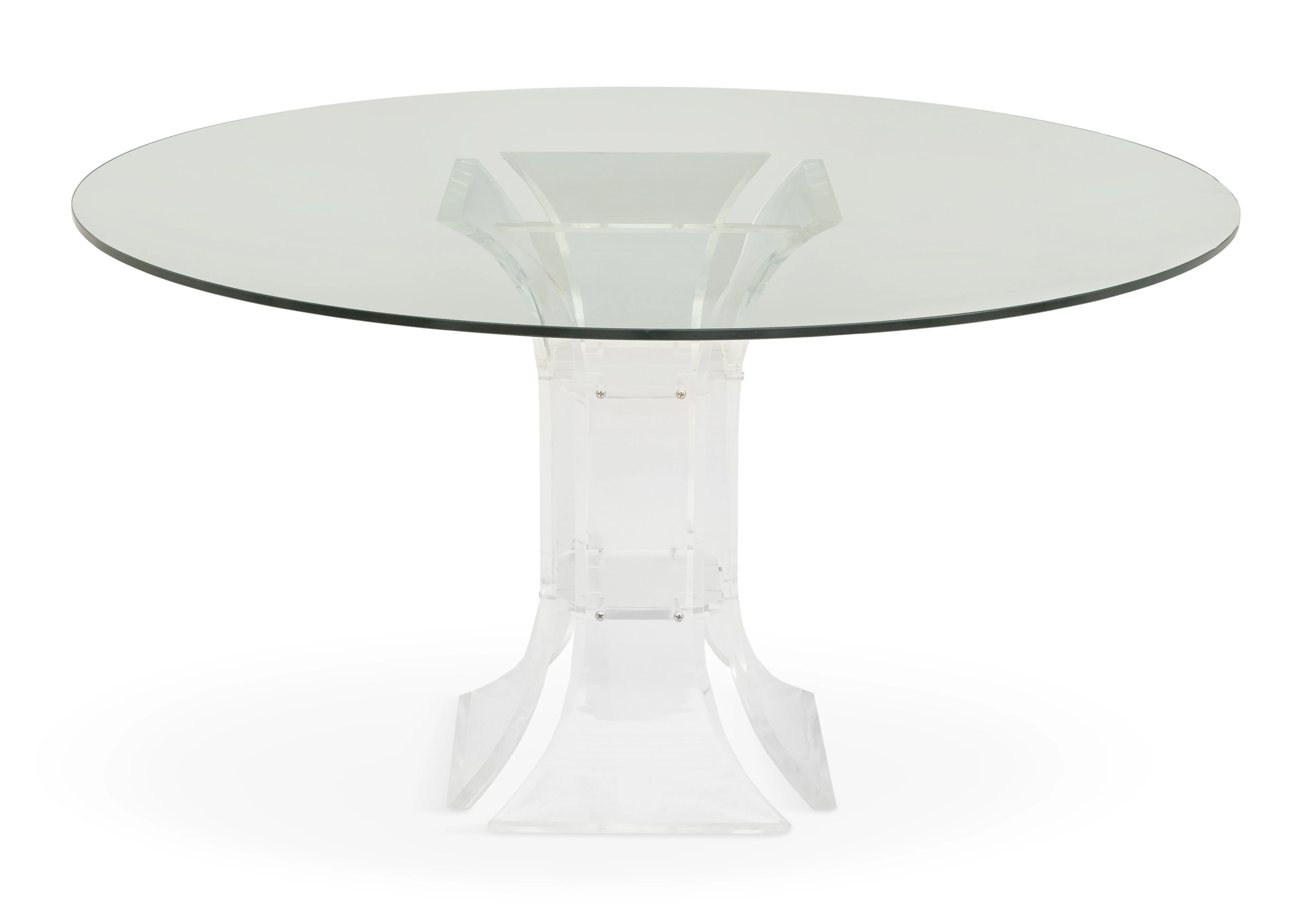 Contemporary Acrylic and Glass Dining Table