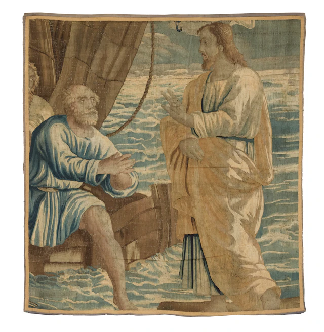 Tapestry of Christ and Saint Peter on the Sea of Galilee