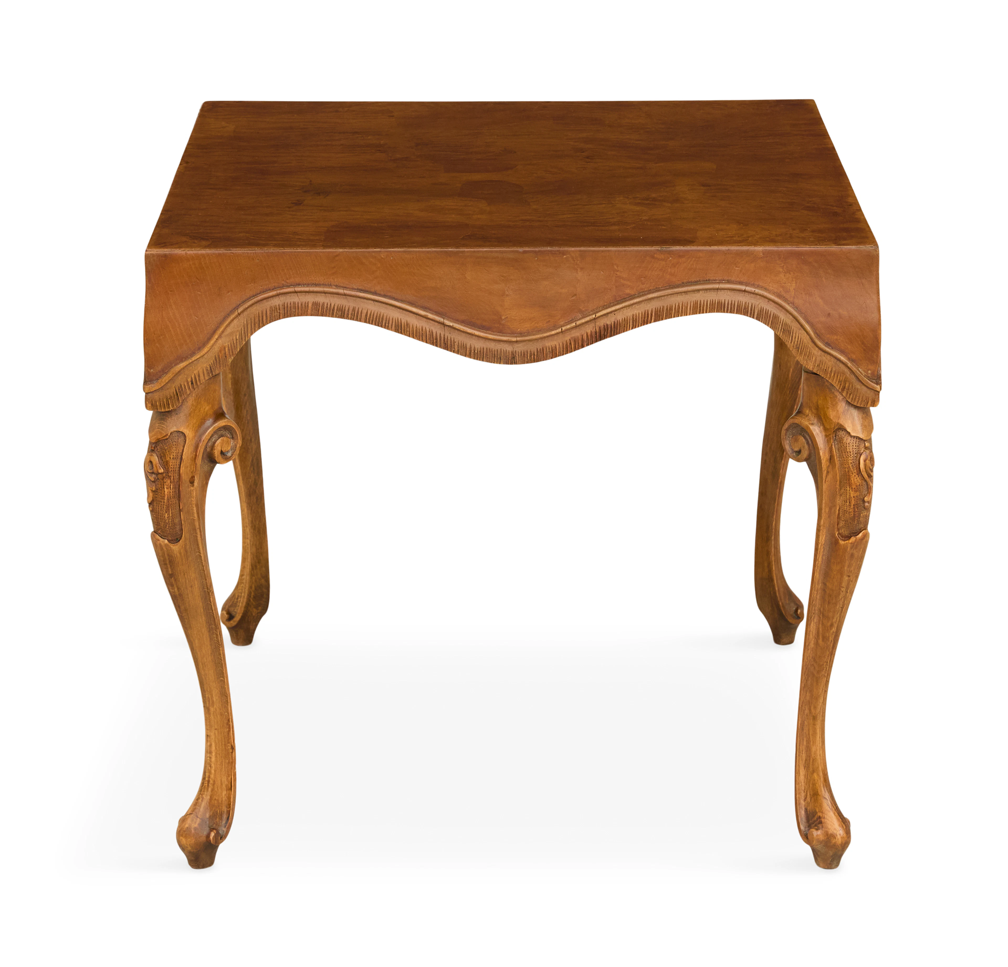 Unusual Italian Trompe-l'oeil Olivewood Side Table