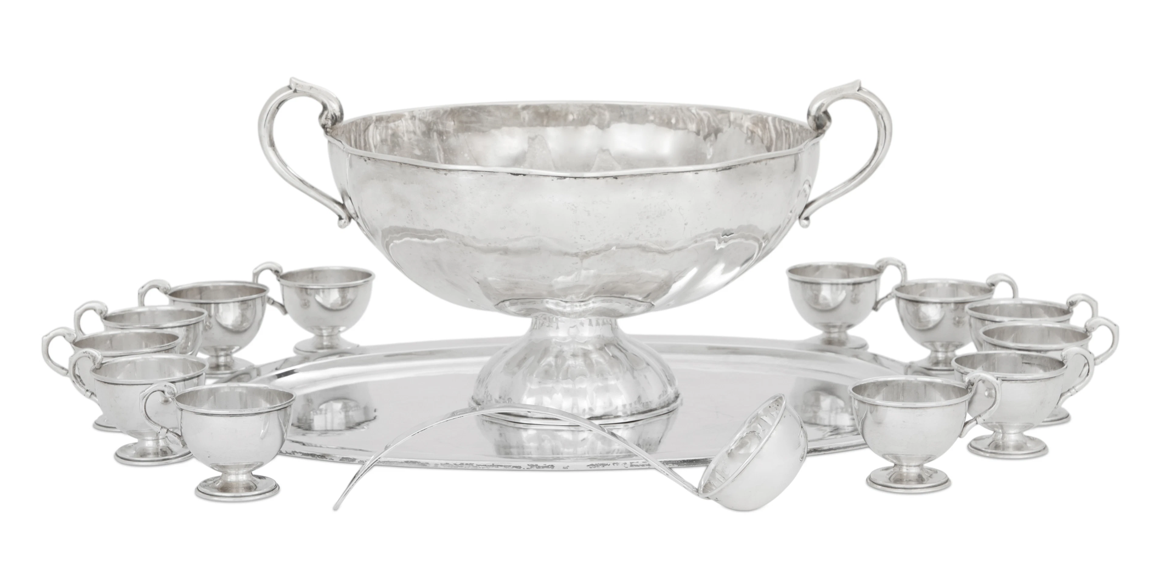 Mexican Sterling Silver Punch Set