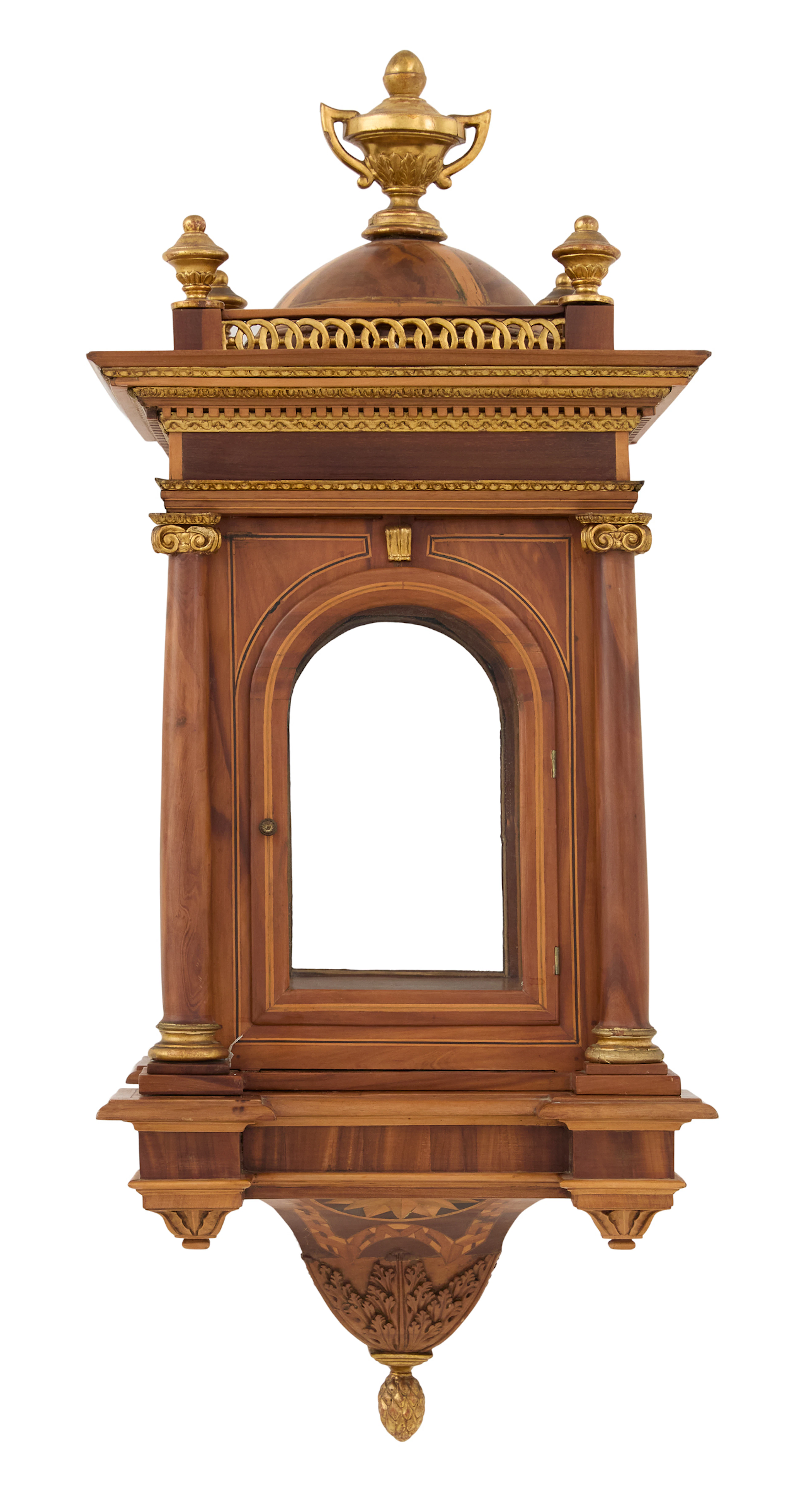 Olivewood, Walnut and Parcel-Giltwood Reliquary Case