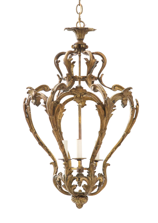 French Gilt-Bronze Lantern in the Louis XV Taste