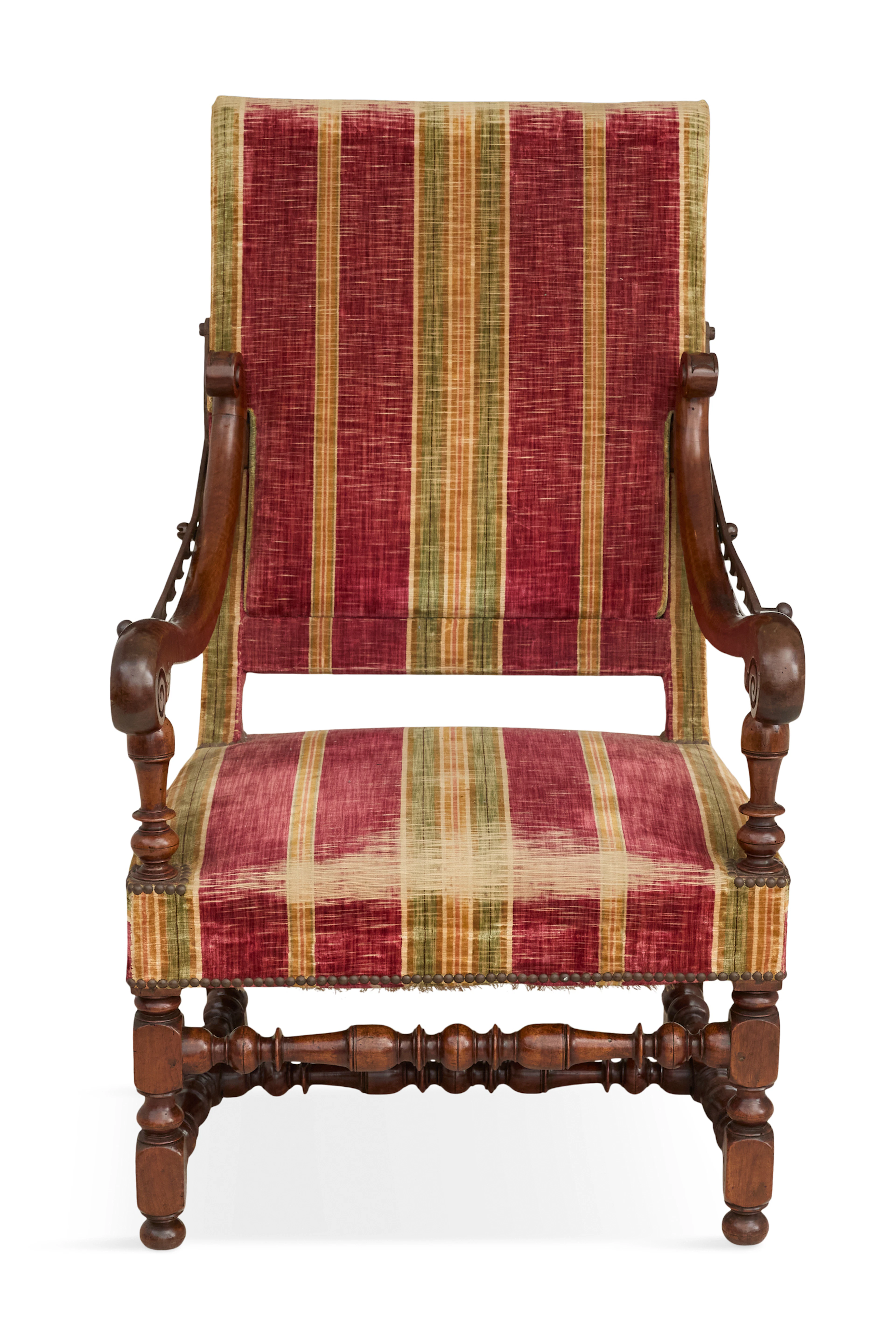 Louis XIII Walnut Reclining Ratchet Armchair