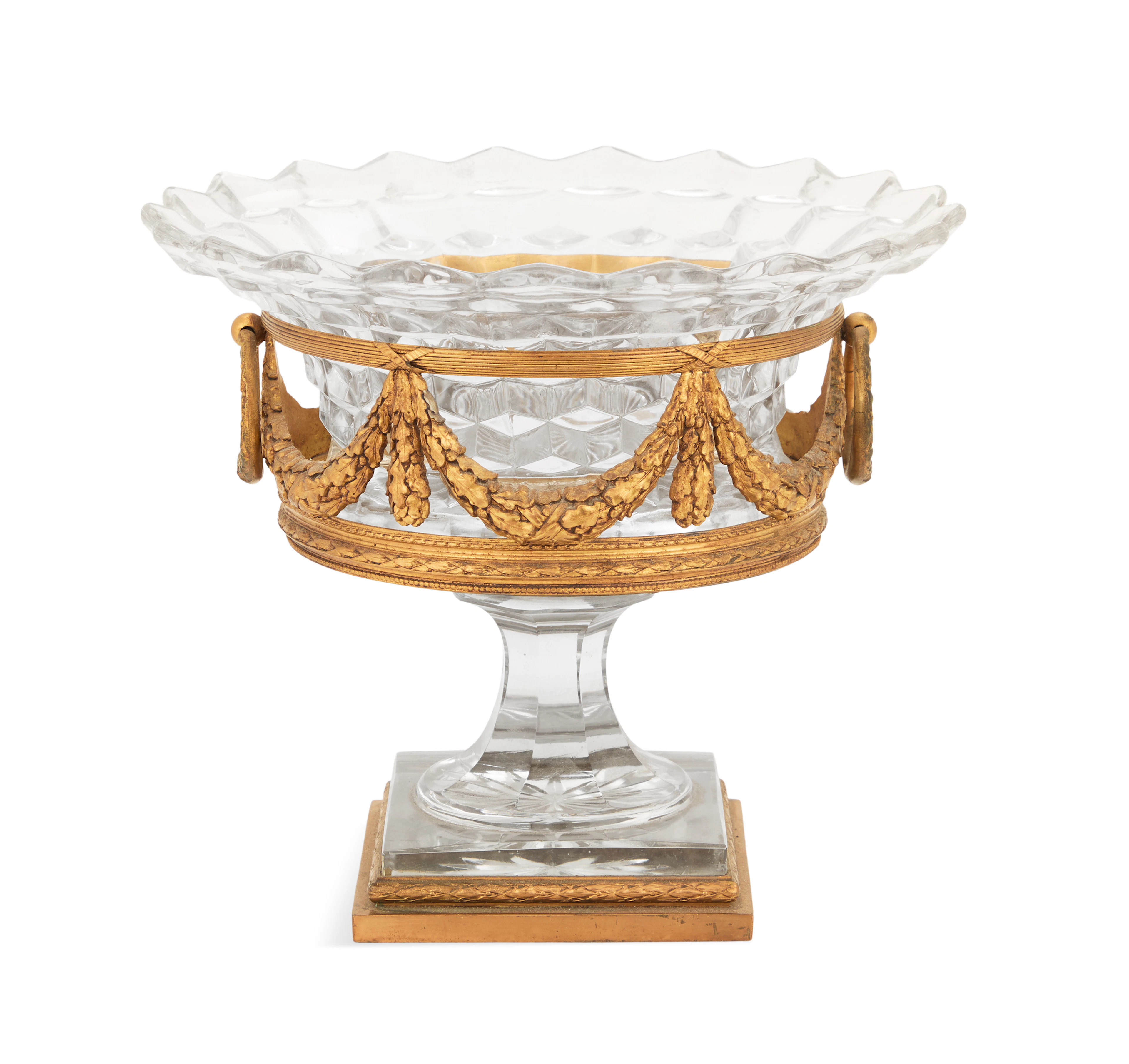 French Gilt-Metal and Glass Centerpiece