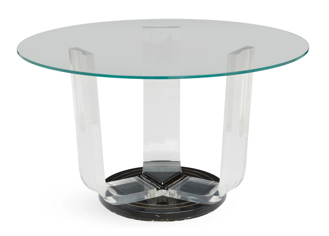 Contemporary Glass-Top Table