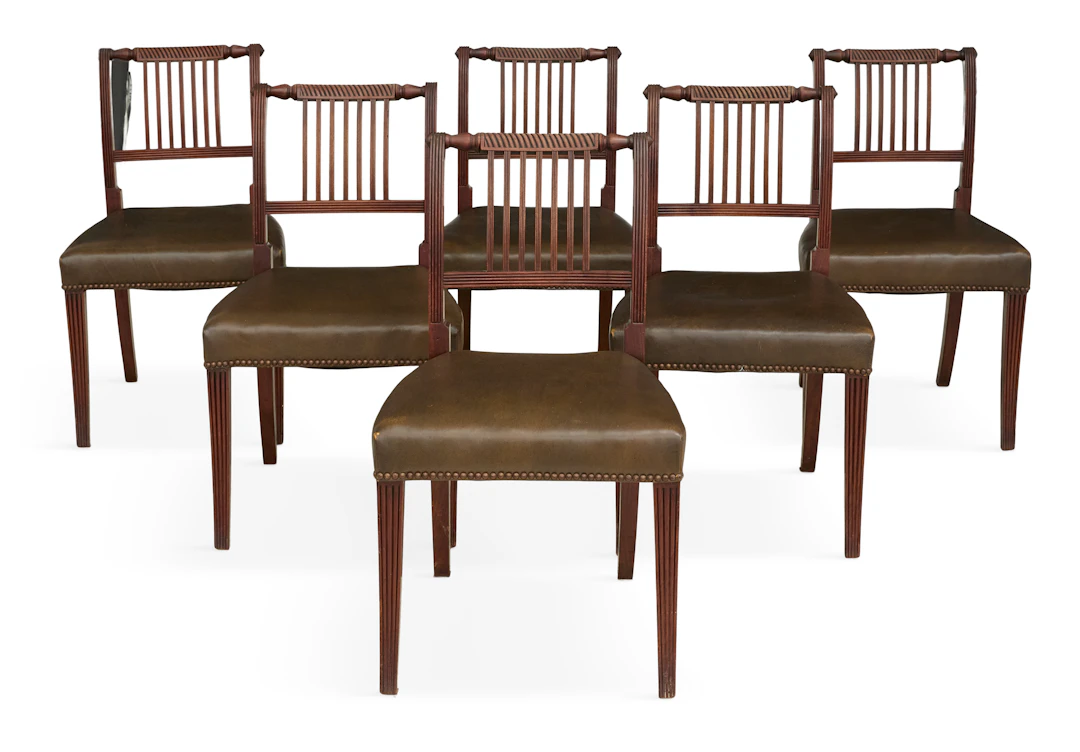 Suite of Six Regency Mahogany Chairs