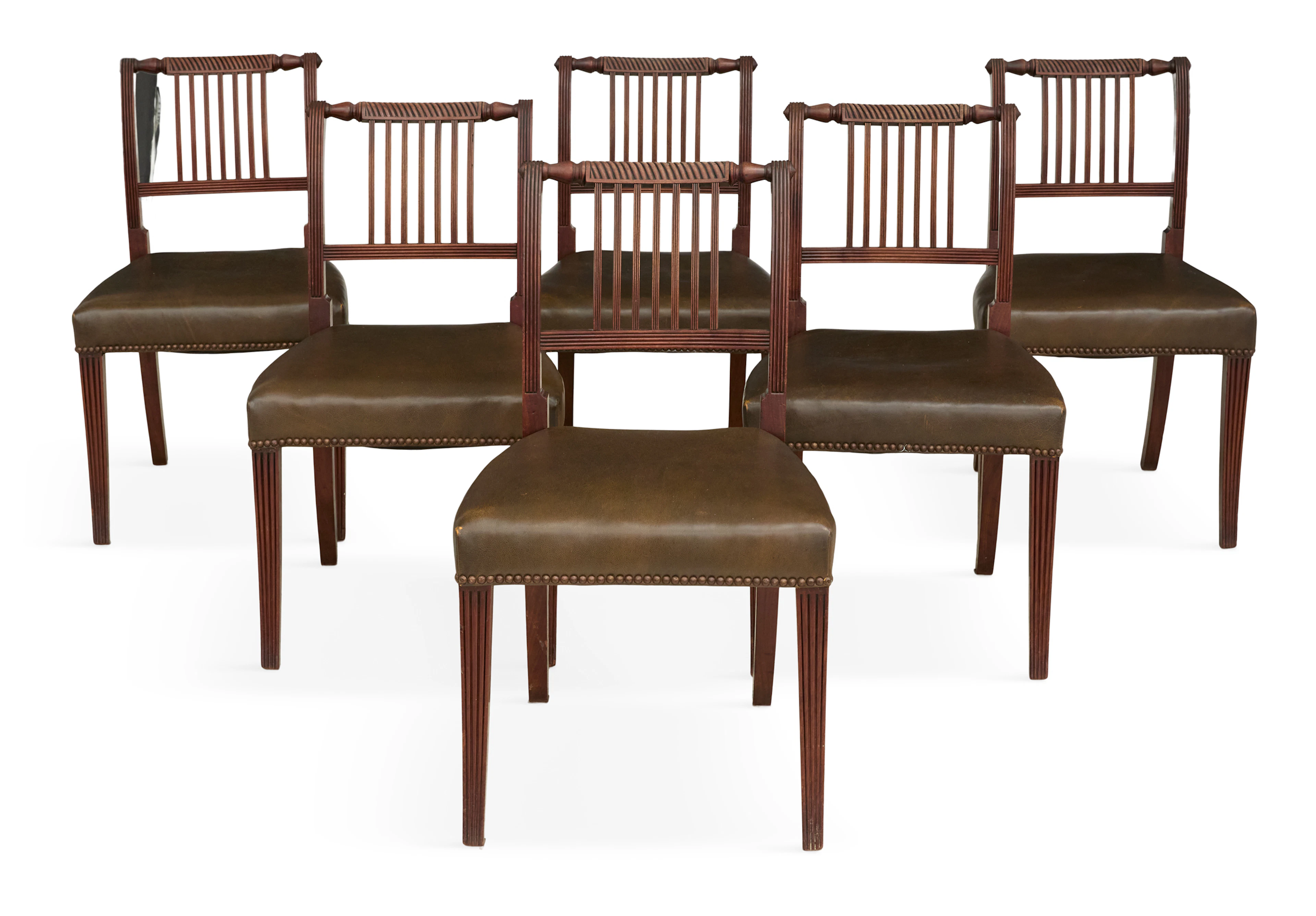 Suite of Six Regency Mahogany Chairs