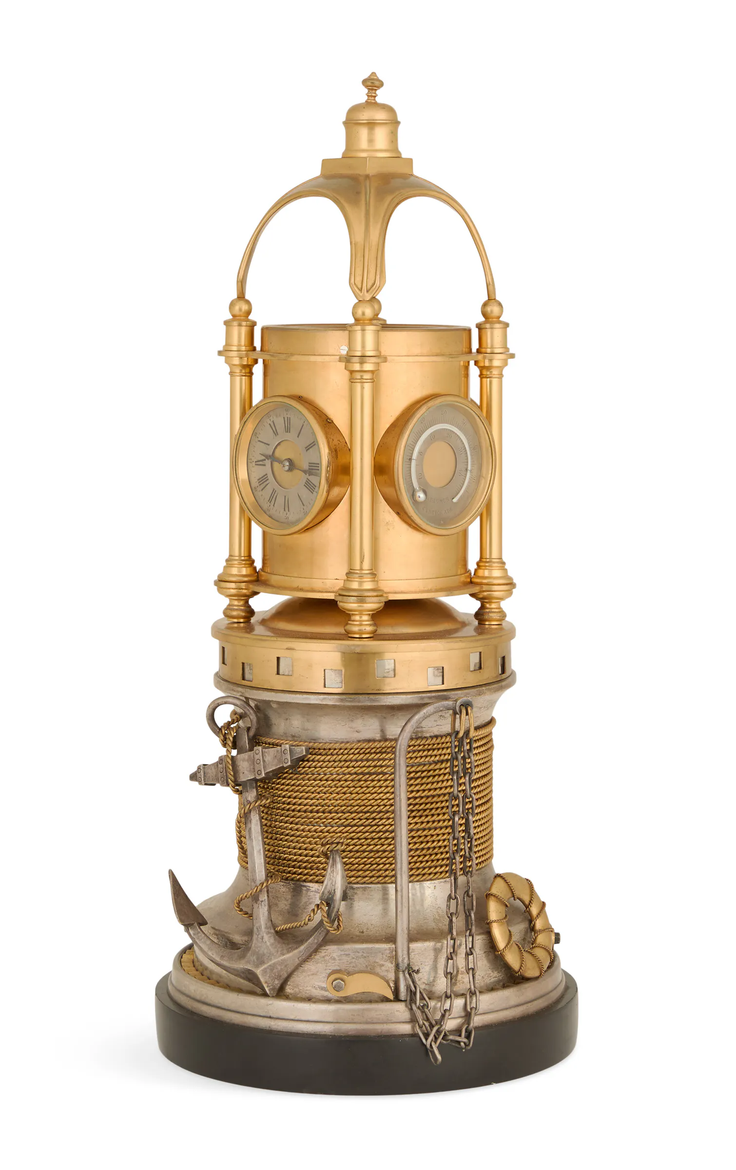 "The Bollard" French Compendium Industrial Clock