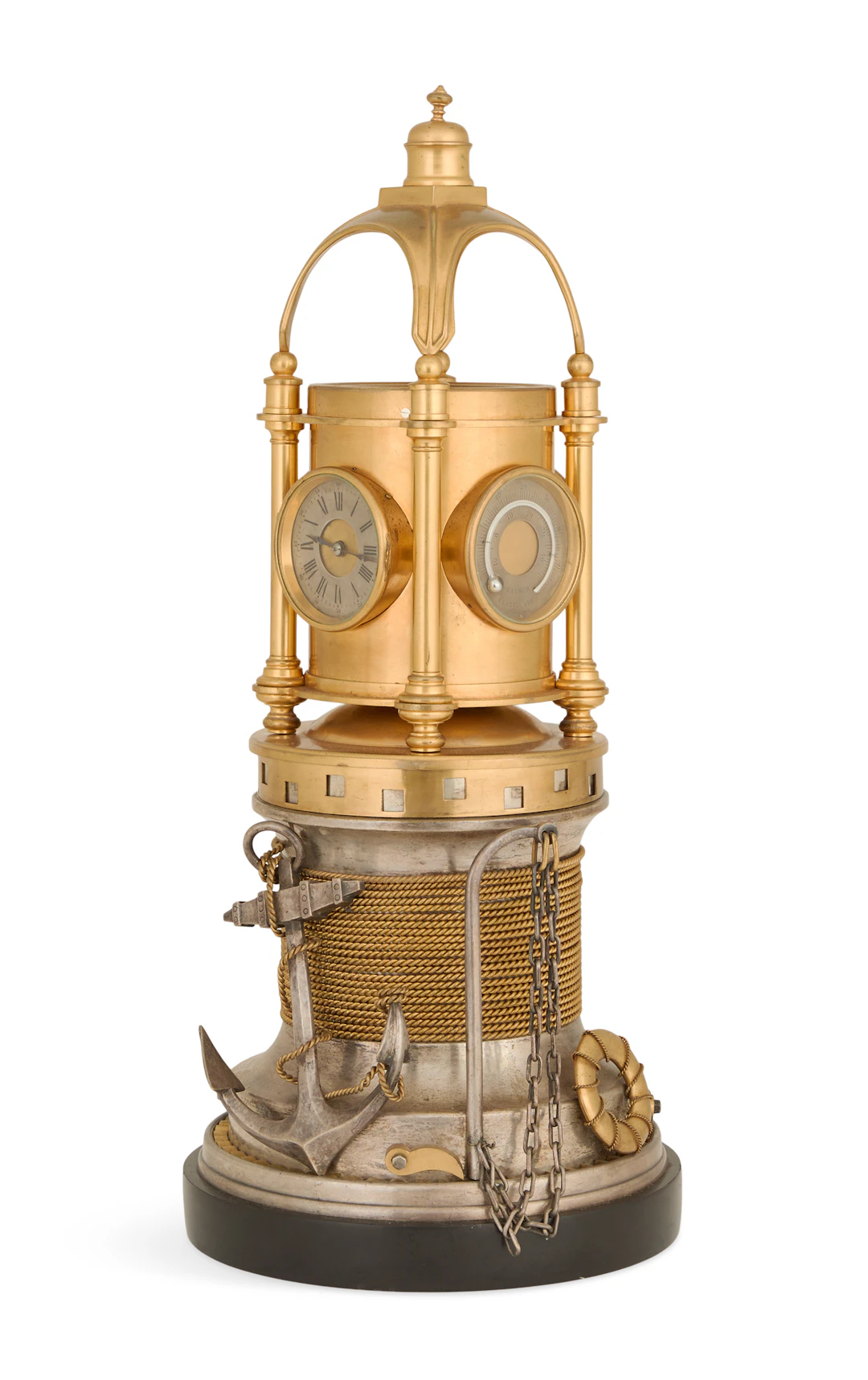 "The Bollard" French Compendium Industrial Clock