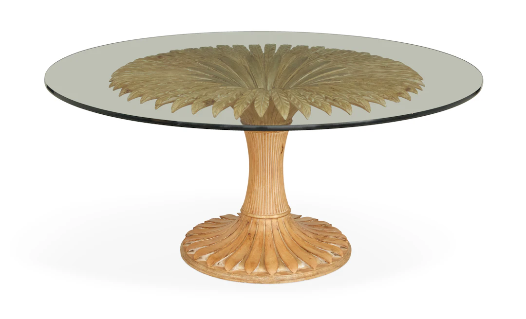 Italian Beechwood Palm Leaf Table