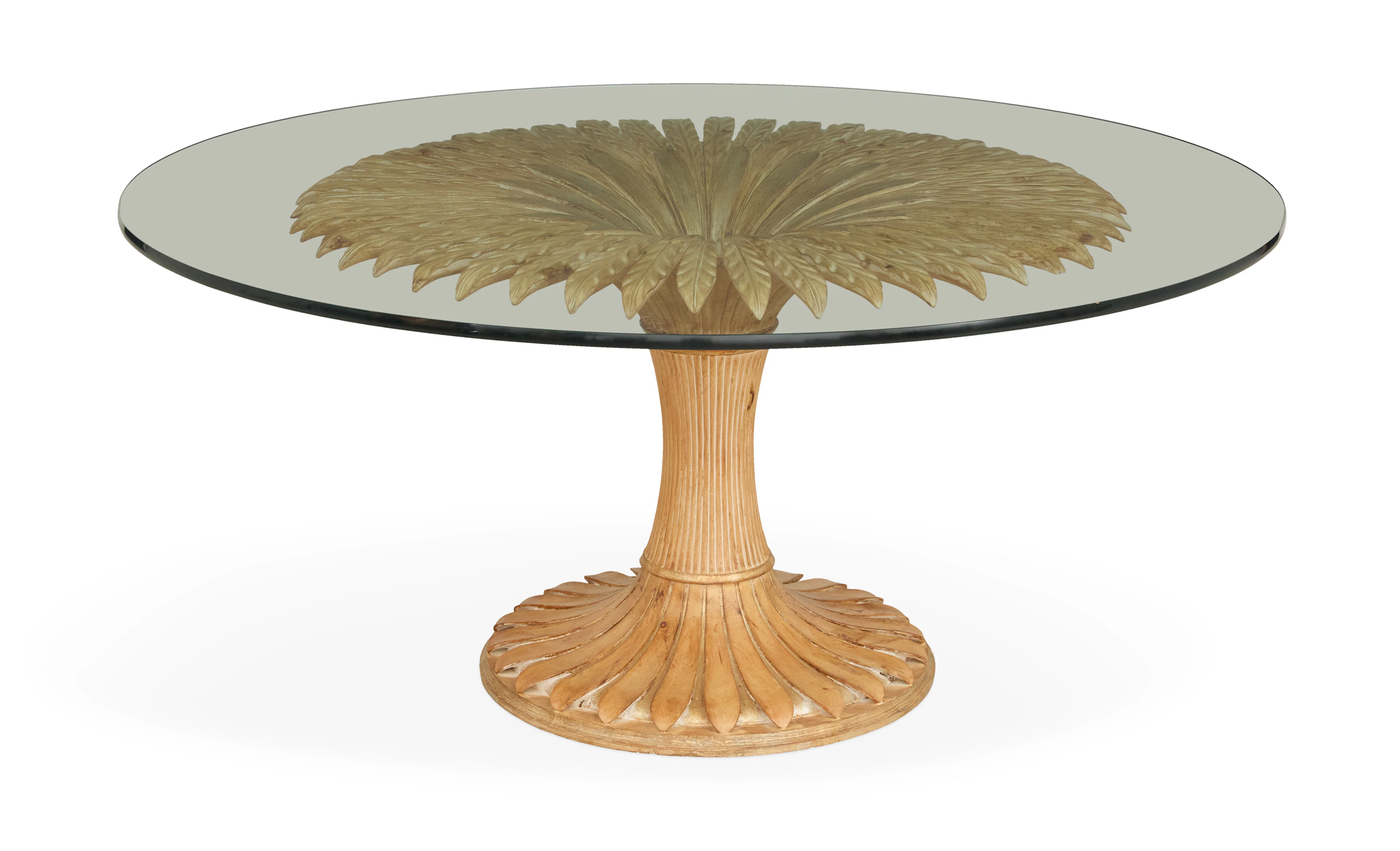 Italian Beechwood Palm Leaf Table