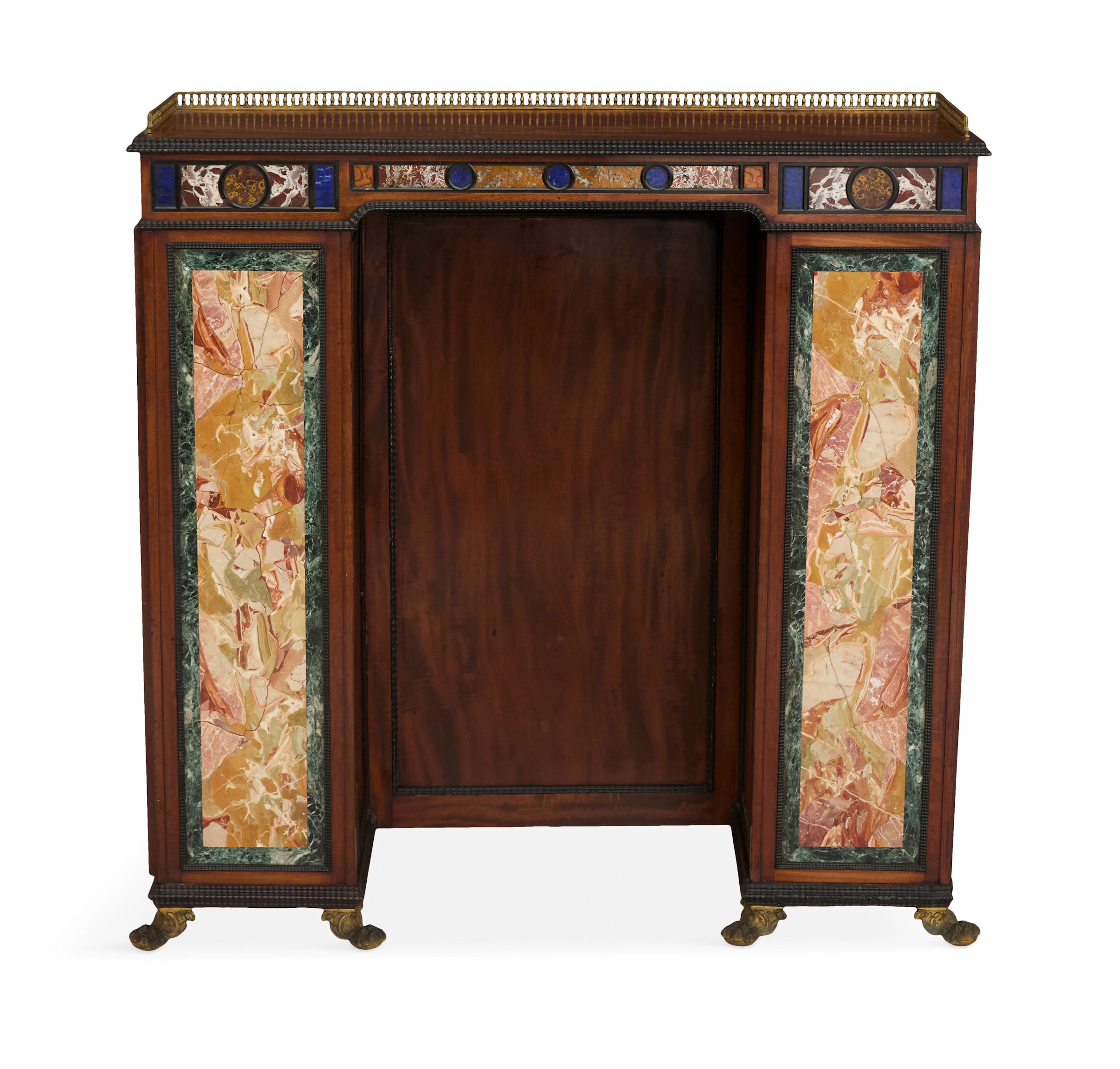 Fine Regency Mahogany and Specimen Marble Cabinet