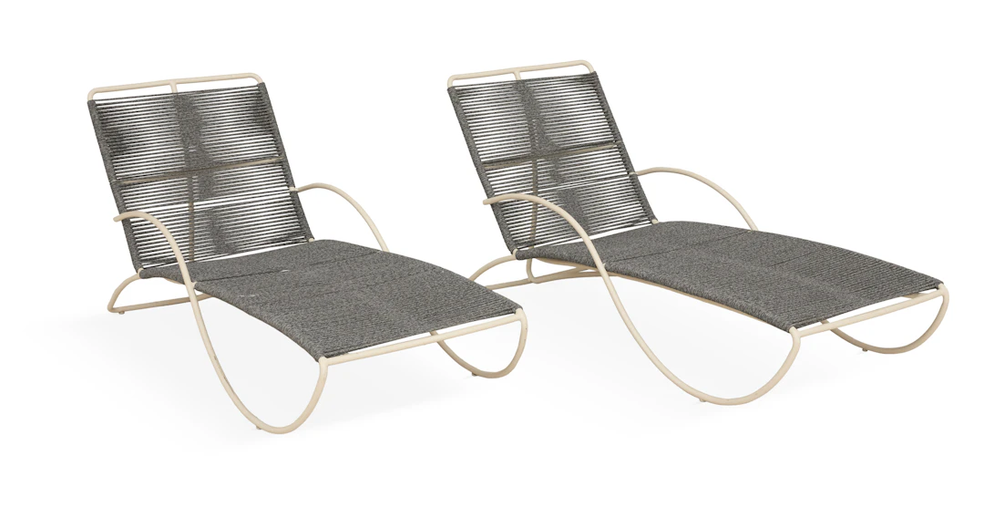 Pair of Brown Jordan "S" Contoured Chaise Lounges