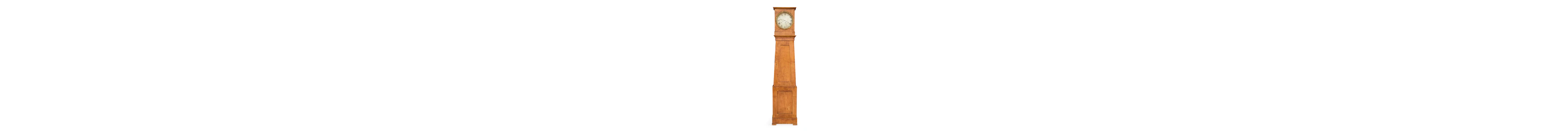 Biedermeier Fruitwood Tall Case Clock