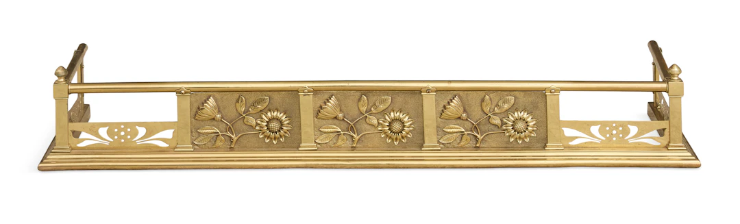 Aesthetic Movement Brass Fire Fender