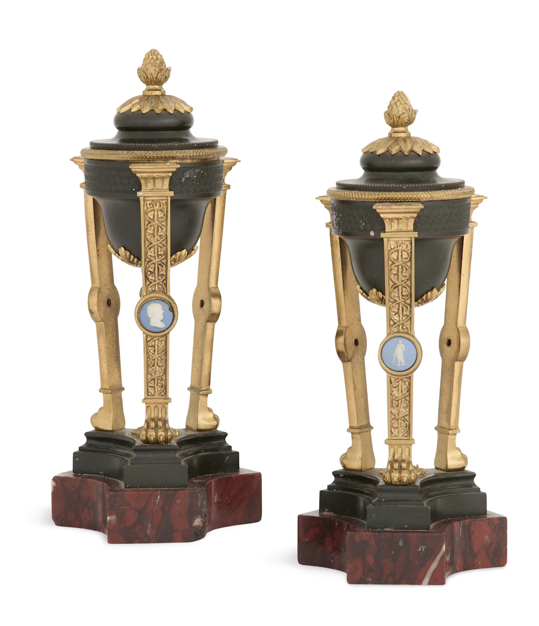 Pair of Handsome French Bronze Cassolettes