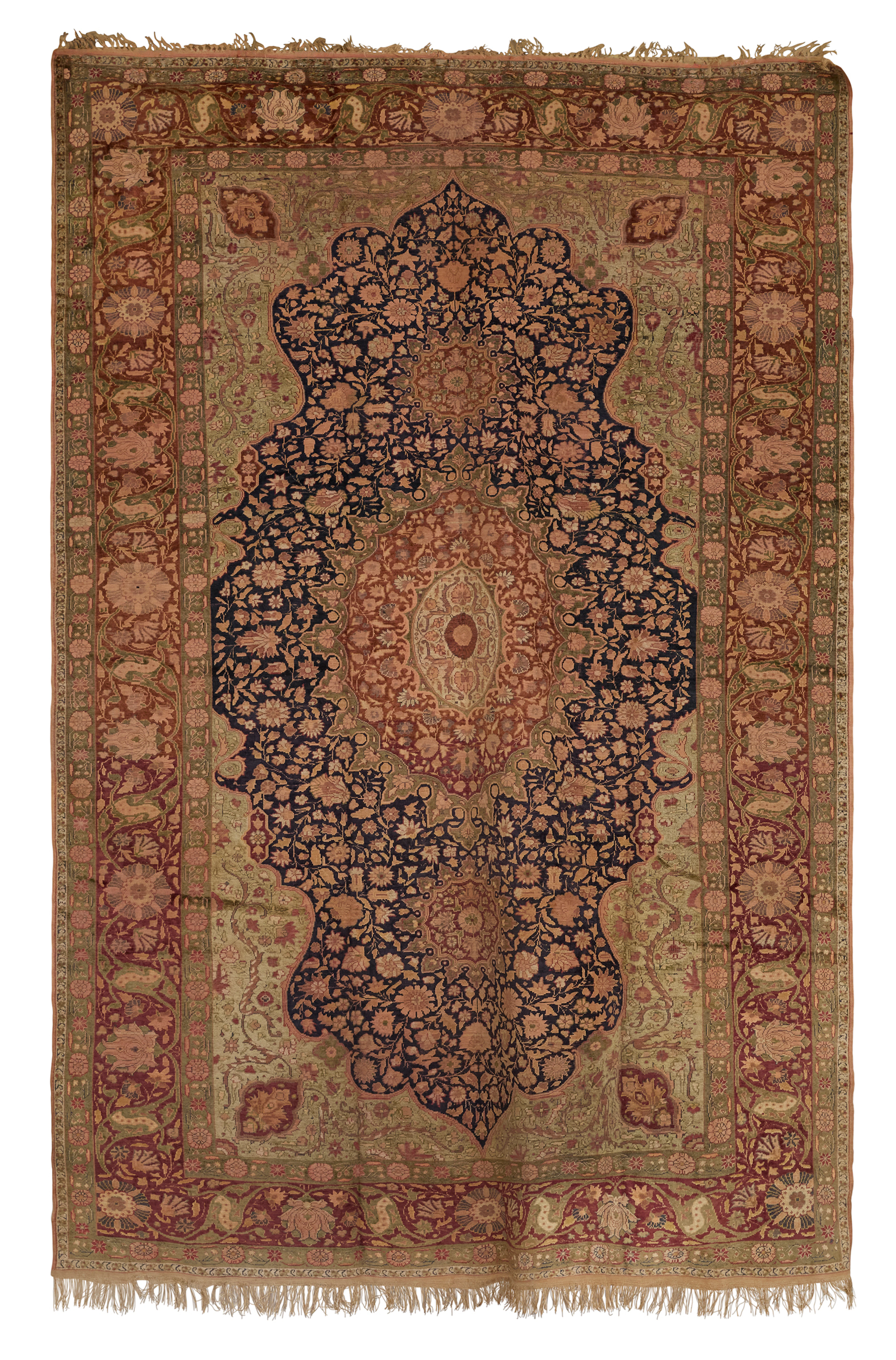 Antique Silk Tabriz Carpet