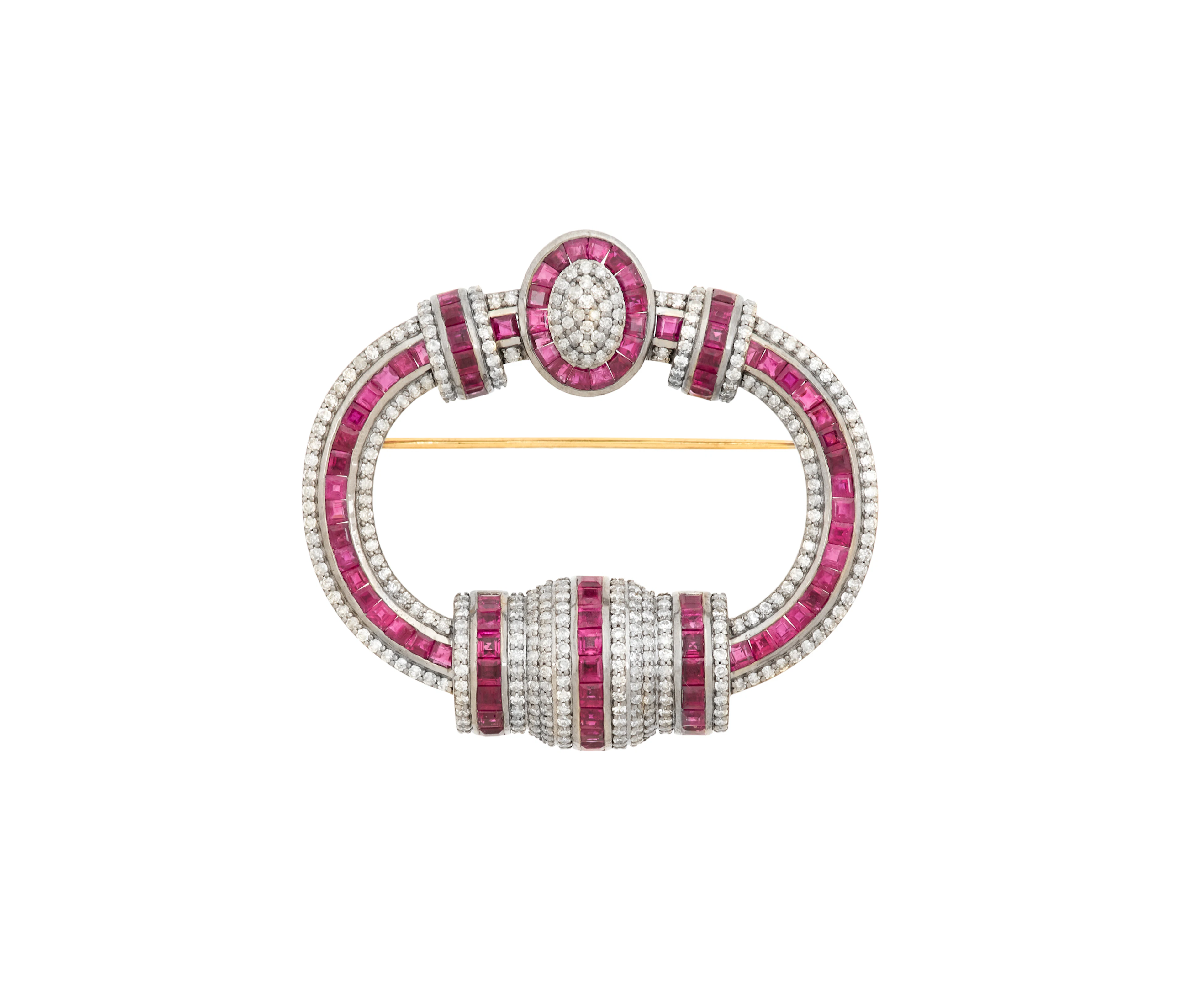 Ruby and Diamond Brooch