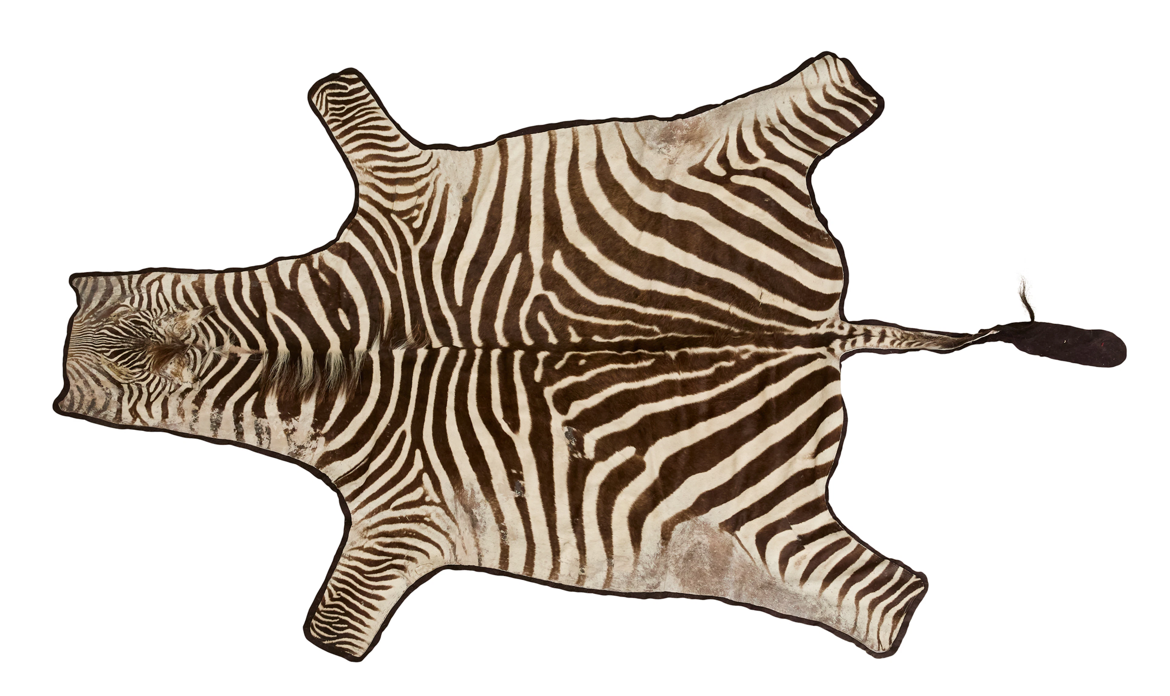 Vintage Zebra Hide Rug